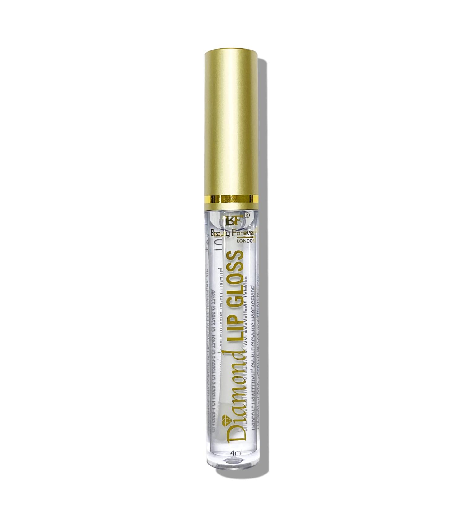 Beauty Forever Diamond Lip Gloss 4ml (01 Clear) with Vitamin E & Vanilla Flavor - Buy Online on GoSupps.com