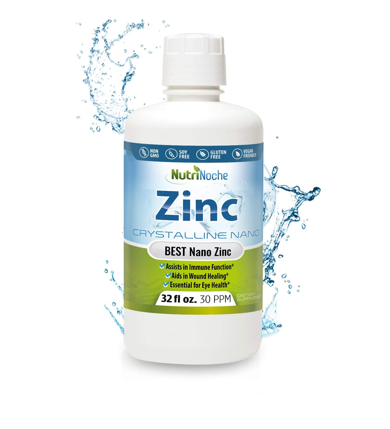 NutriNoche Pure Crystalline Liquid Zinc Supplement - 30 PPM - 32 Fl Oz - Colloidal Minerals - Buy Online on GoSupps.com