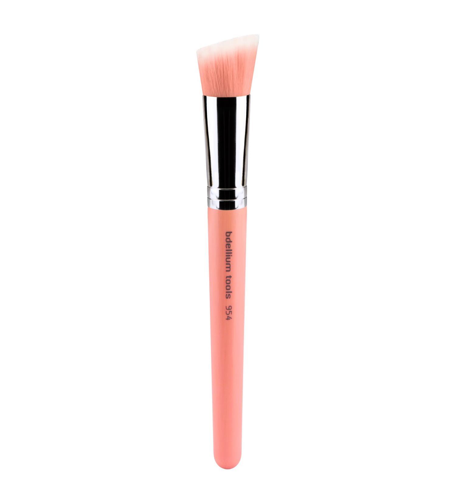 Bdellium Tools Pink Bambu 954 Duet Fiber Kabuki Brush - Professional Makeup Brush for Stippling Buffing & Blending - Soft Synthetic Fibers - International Shipping Available - Buy Online on GoSupps.com