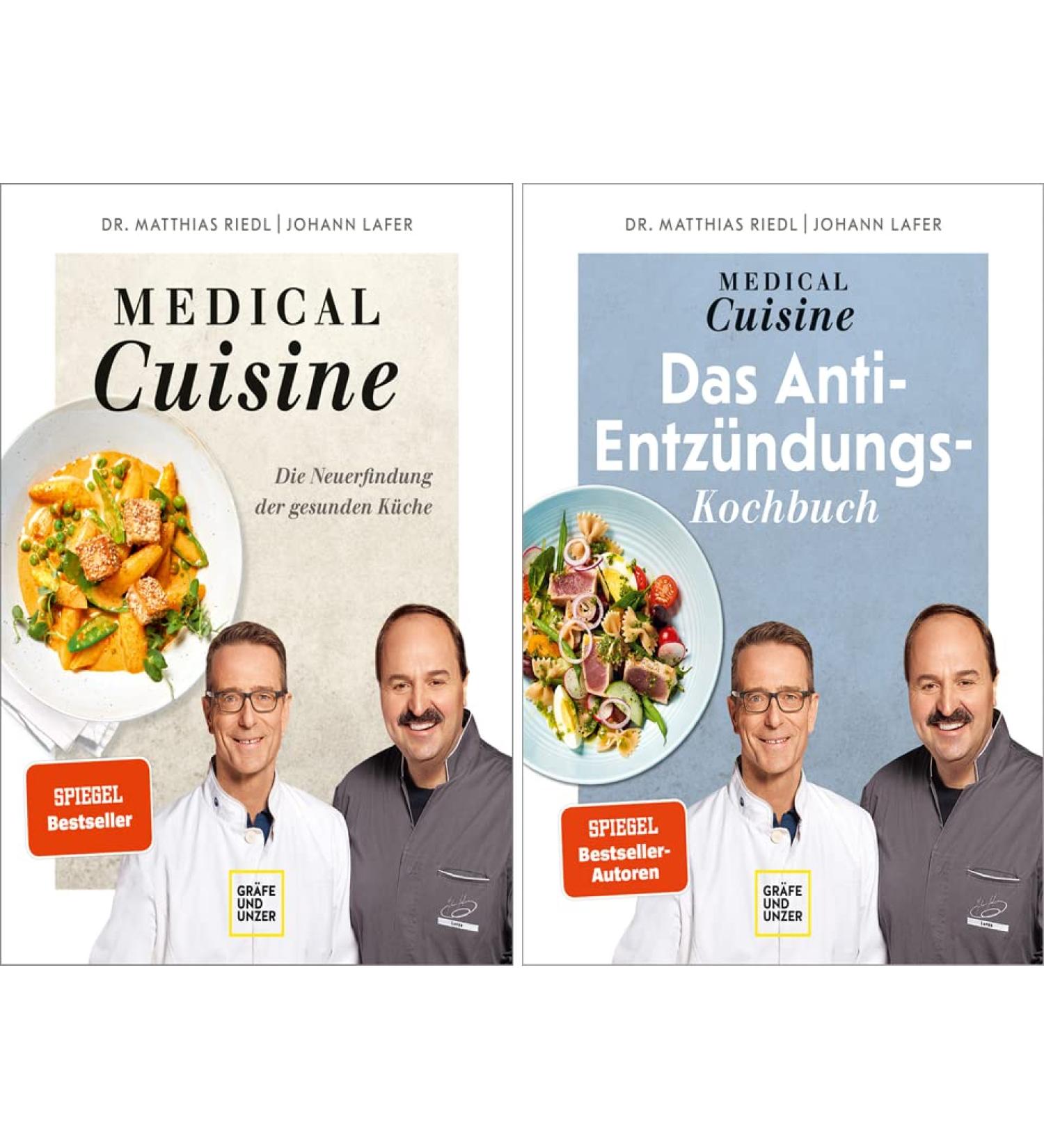 Johann Lafer Medical Guisine Set of 2 Hardcover | Healthy Cooking Reinvented & Anti-Inflammatory Cookbook - International Shipping Available - Buy Online on GoSupps.com