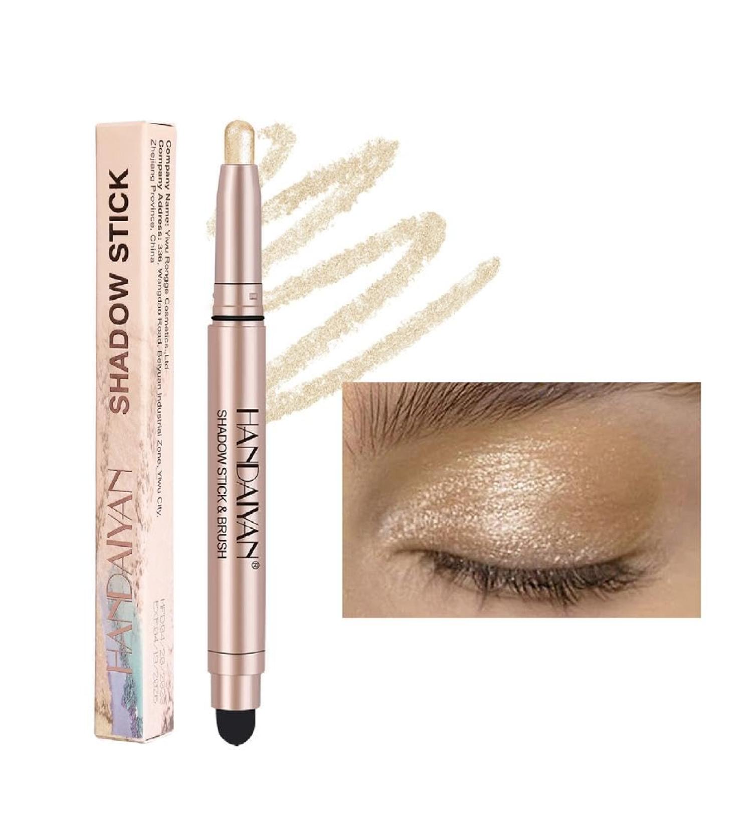 Long Lasting Double End Glitter Pearlescent Eye Pen Stick Pencil Eyeshadow Makeup Highlighter Waterproof Shimmers Shimmering Eye Makeup Pen Beauty and Health Double Ended Eyeshadow Makeup Look 2 - Buy Online on GoSupps.com