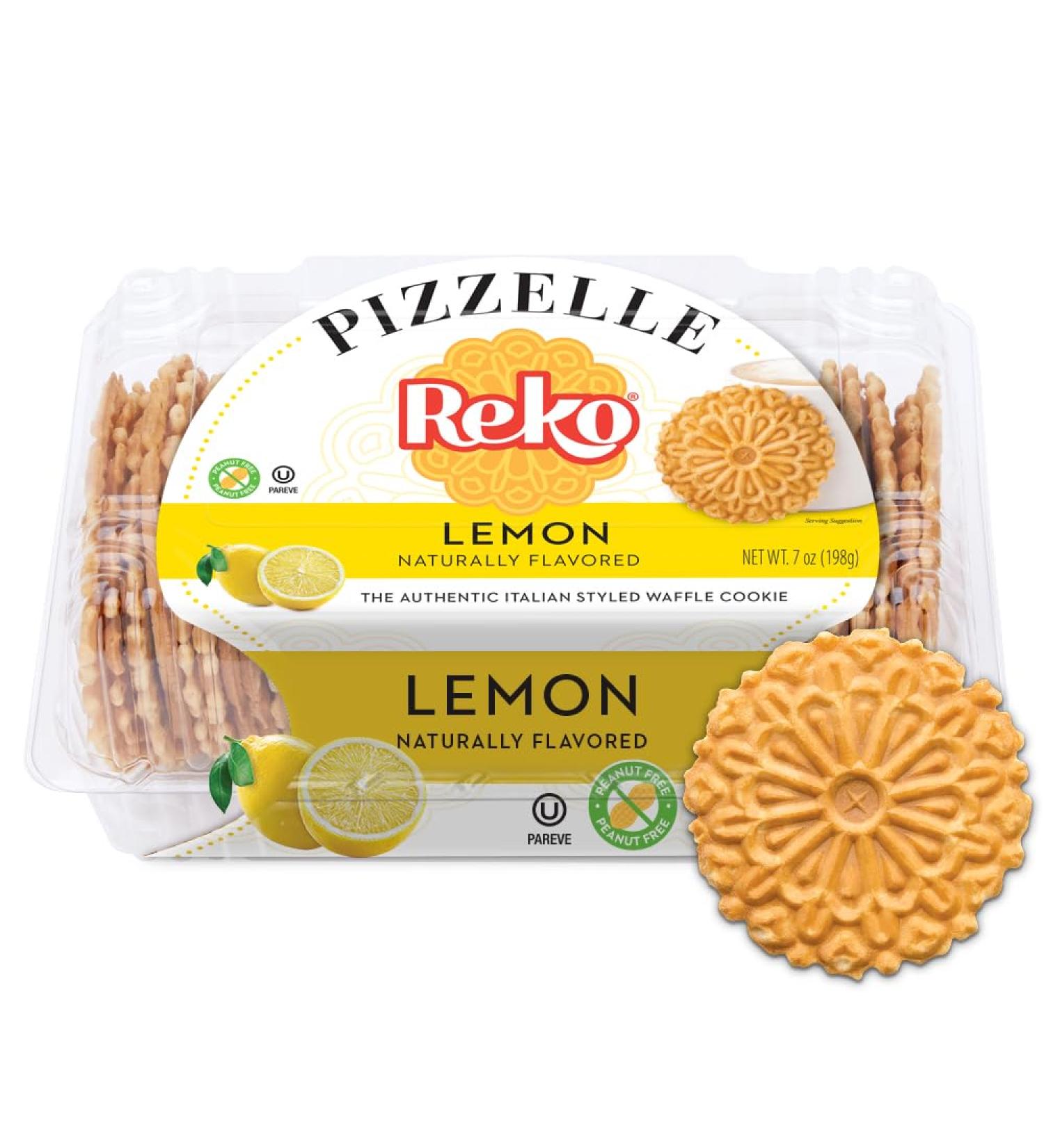 Reko Pizzelle Authentic Italian Style Waffle Cookie - Lemon - 7 Oz. - Buy Online on GoSupps.com