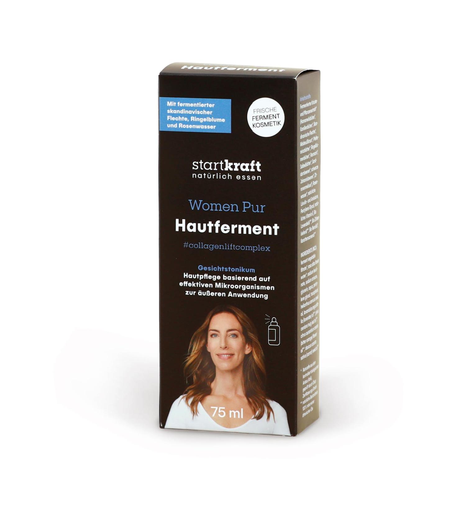 STARTKRAFT Women Pur 75 ml Skin Ferment - Fermented Microorganism Strains - Skin Microbiome with Scandinavian Lichen - No Mineral Oils Parabens Paraffins PEGs - Buy Online on GoSupps.com