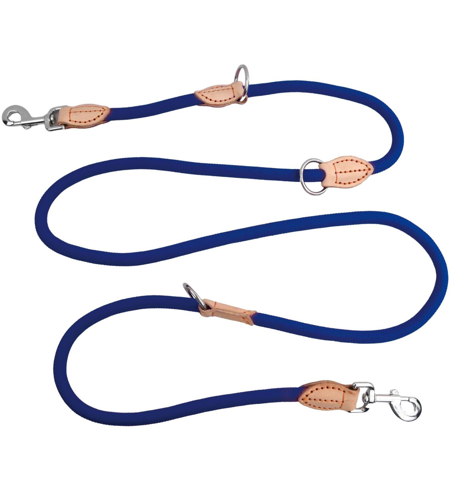 2m Durable Dog Leash with 2 Carabiners - Nylon Double Lined Training Line for Small Medium & Large Dogs | Portable Exercise Leash in Blue - Buy Online on GoSupps.com