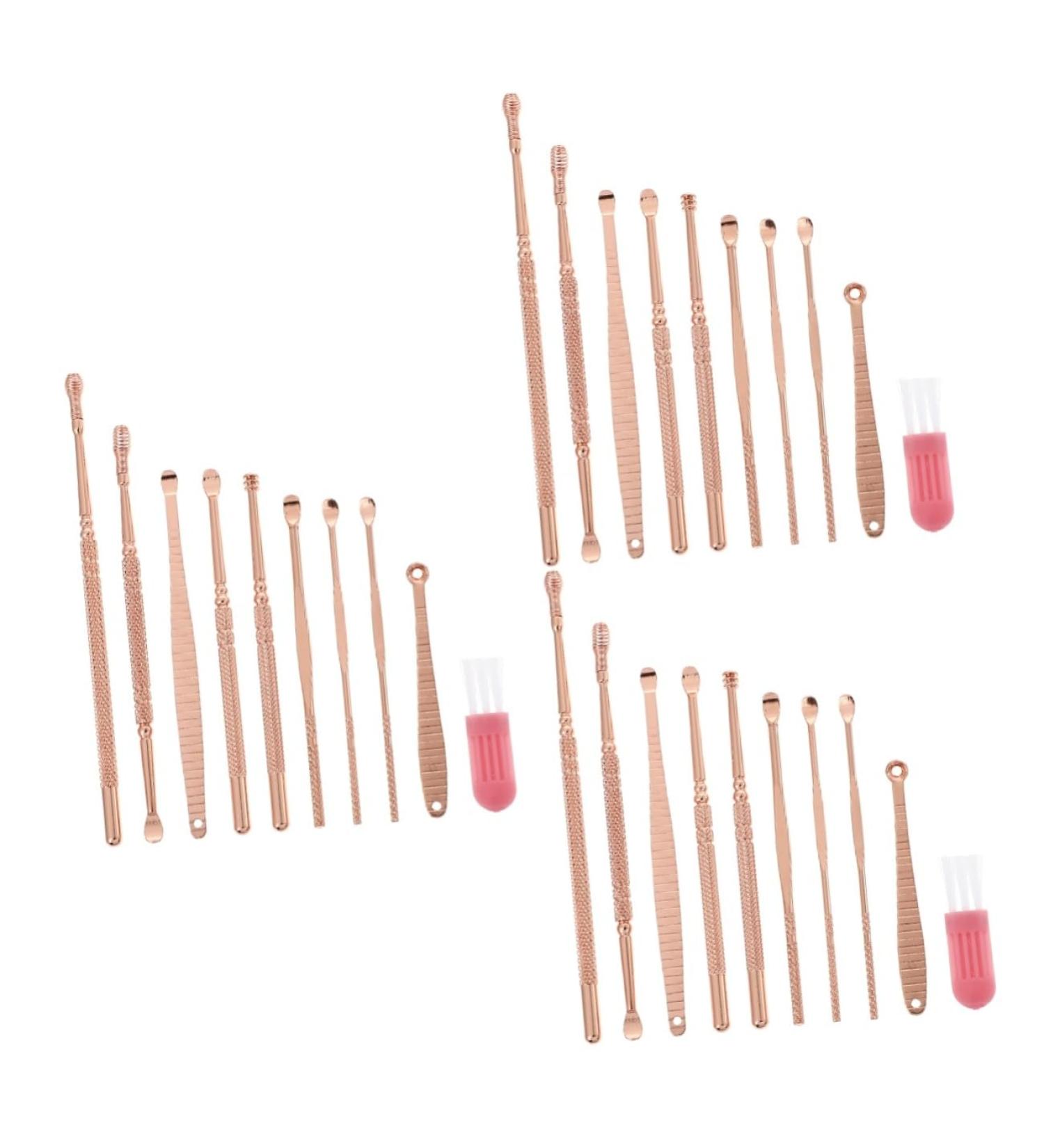 3 Sets Earwax Remover Kit - Stainless Steel Ear Cleaning Tools for Effective Ear Wax Removal | Durable & Exquisite Earwax Cleaners - Buy Online on GoSupps.com