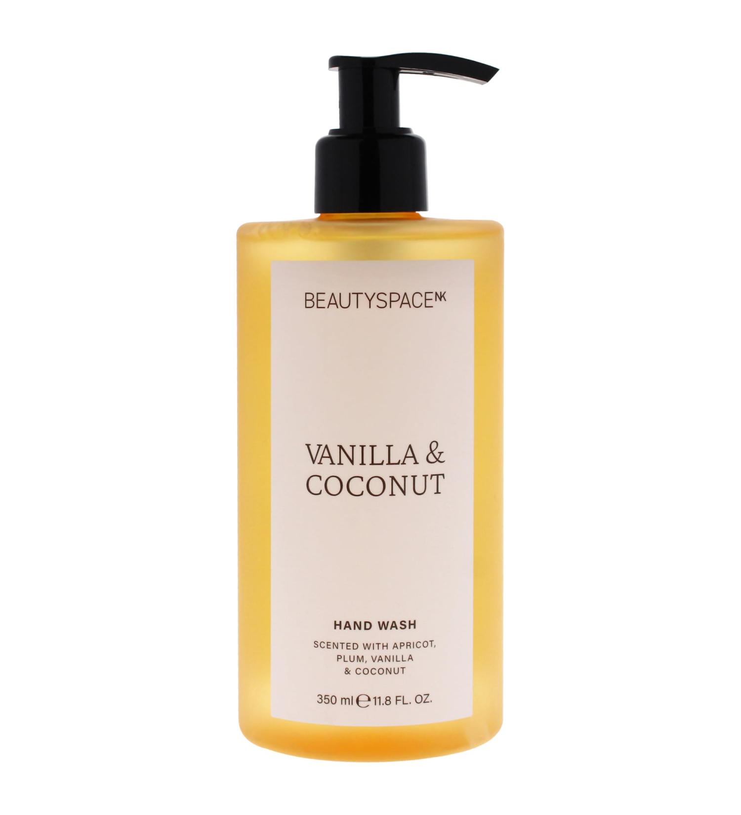 Beauty SpaceNK Vanilla & Coconut Hand Wash Moisturizing & Gentle Formula Tropical Vanilla & Coconut Scent Hydrating & Refreshing Suitable for All Skin Types Vegan & Cruelty-Free 11.8oz