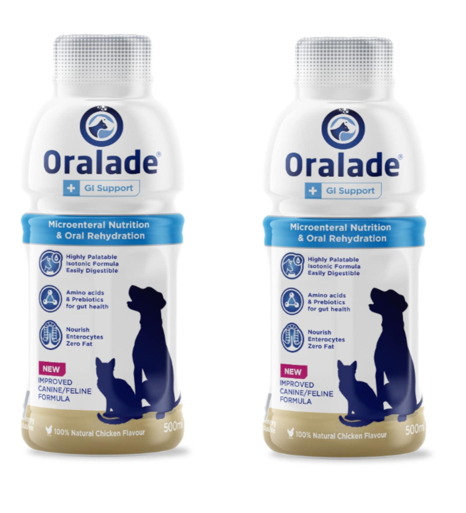 Oralade GI Support Tasty Solution for Dogs and Cats - Twin Pack - 2 x 500 ml - Buy Online on GoSupps.com
