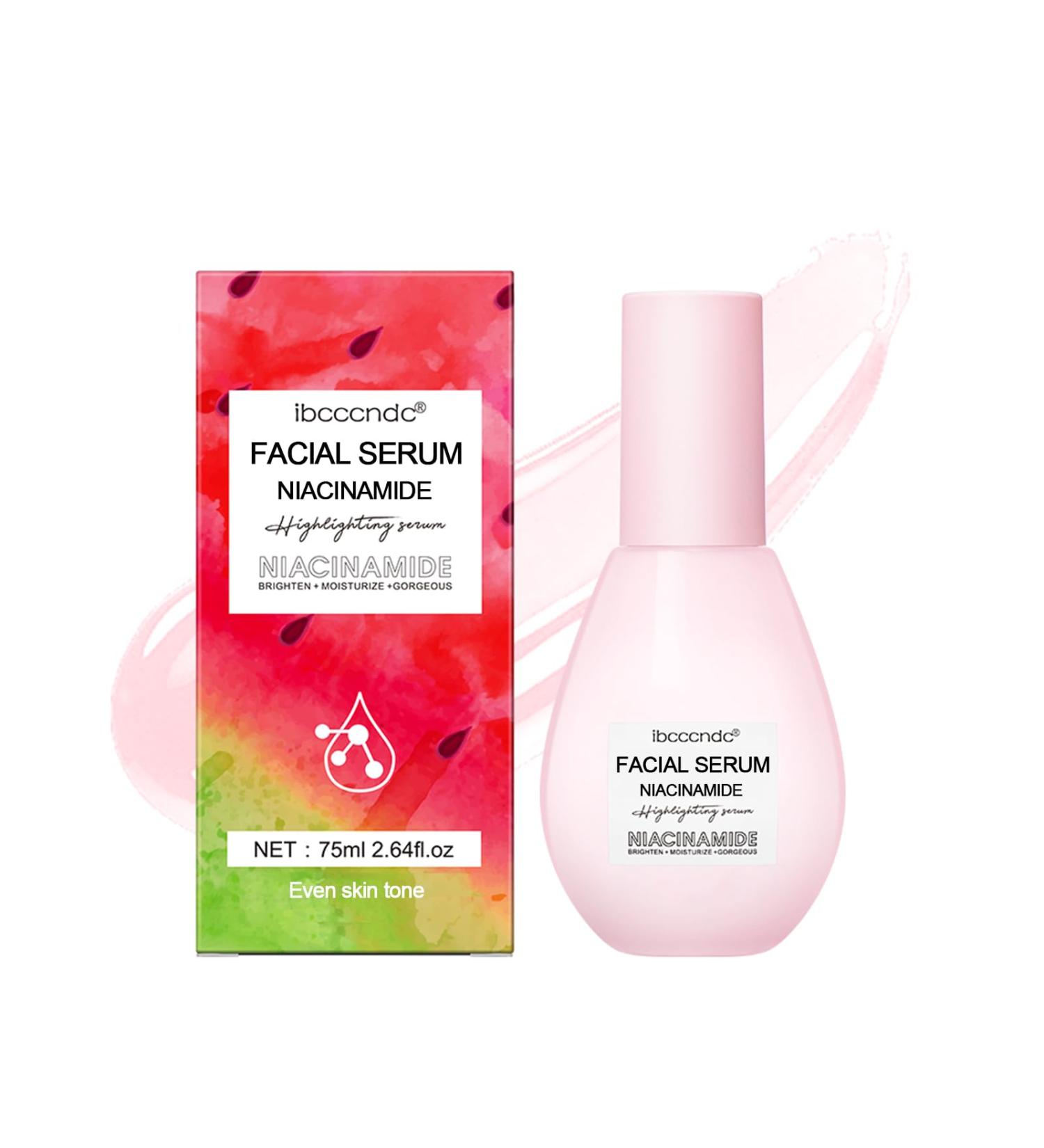 Niacinamide Brightening Serum with Hyaluronic Acid | Moisturizing Lightweight Facial Serum & Pre-Makeup Lotion (2.64oz) - Brighten & Hydrate Your Skin - Buy Online on GoSupps.com