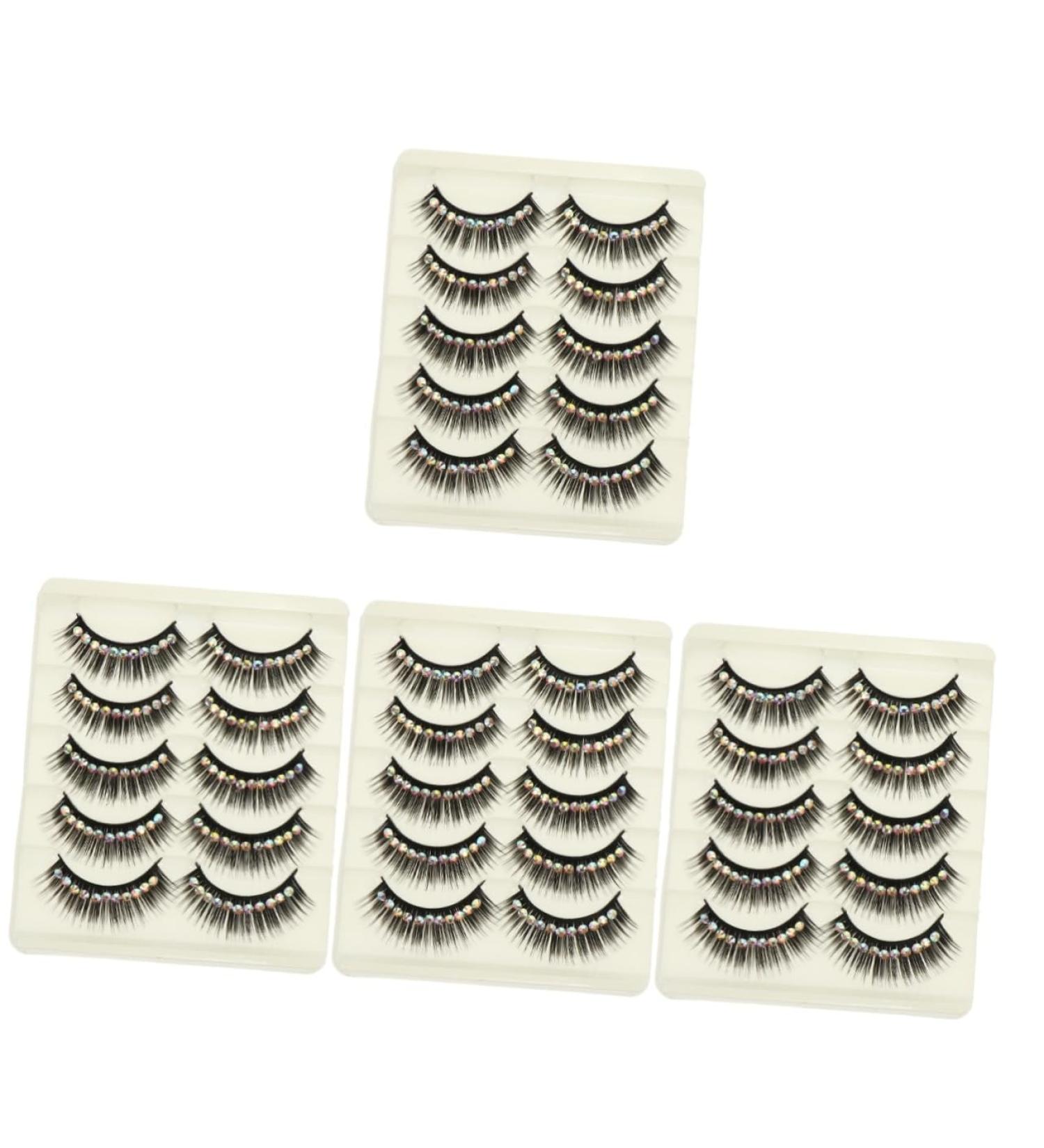 Beaupretty Long Fake Lash Eyelashes Pairs diamond false eyelashes cosplay eyelash performance eyelash rhinestone women eyelash natural false eyelashes eyelash core chemical fiber Cosplay - Buy Online on GoSupps.com
