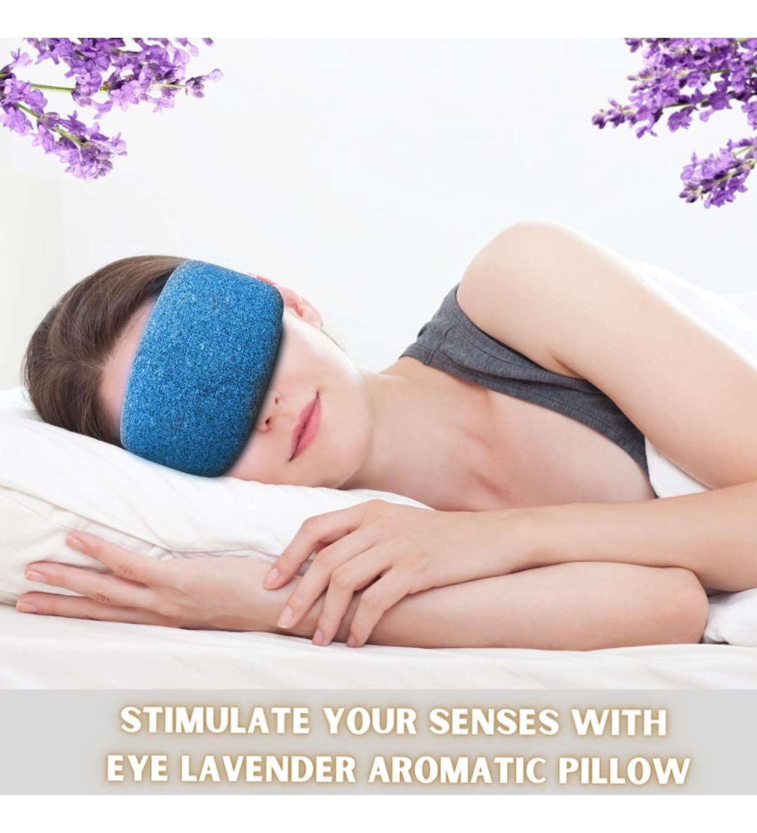 Idan Med Spa Lavender Eye Pillow - Hot and Cold Therapy for Yoga, Relaxation, and Sleep - Washable, Comfortable Design - Blue/Gray - Buy Online on GoSupps.com