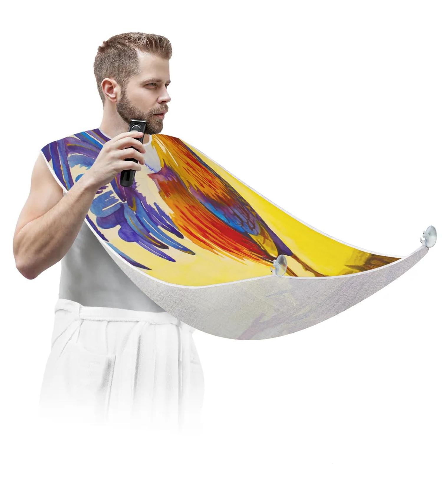 Beard Bib Apron - Waterproof Hair Catcher for Easy Grooming | Non-Stick Beard Cape for Men - Buy Online on GoSupps.com