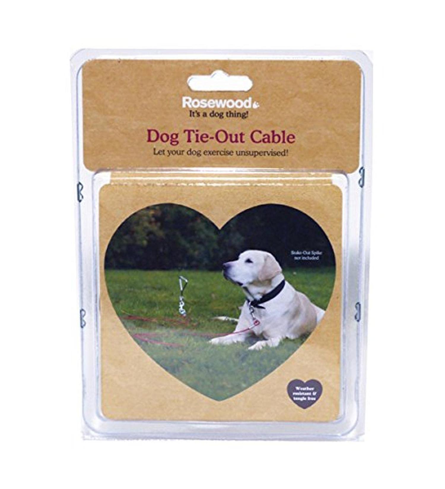 Rosewood 30 ft Red Tie-Out Cable - Durable Yard Accessories - Buy Online on GoSupps.com