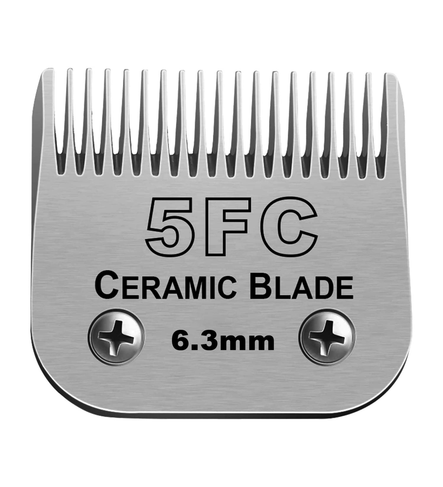 Detachable Pet Dog Grooming Ceramic Blades Compatible with Andis Size-5FC Cut Length 6.3mm 1/4 Compatible with Oster A5 Wahl KM Series Clippers - Buy Online on GoSupps.com