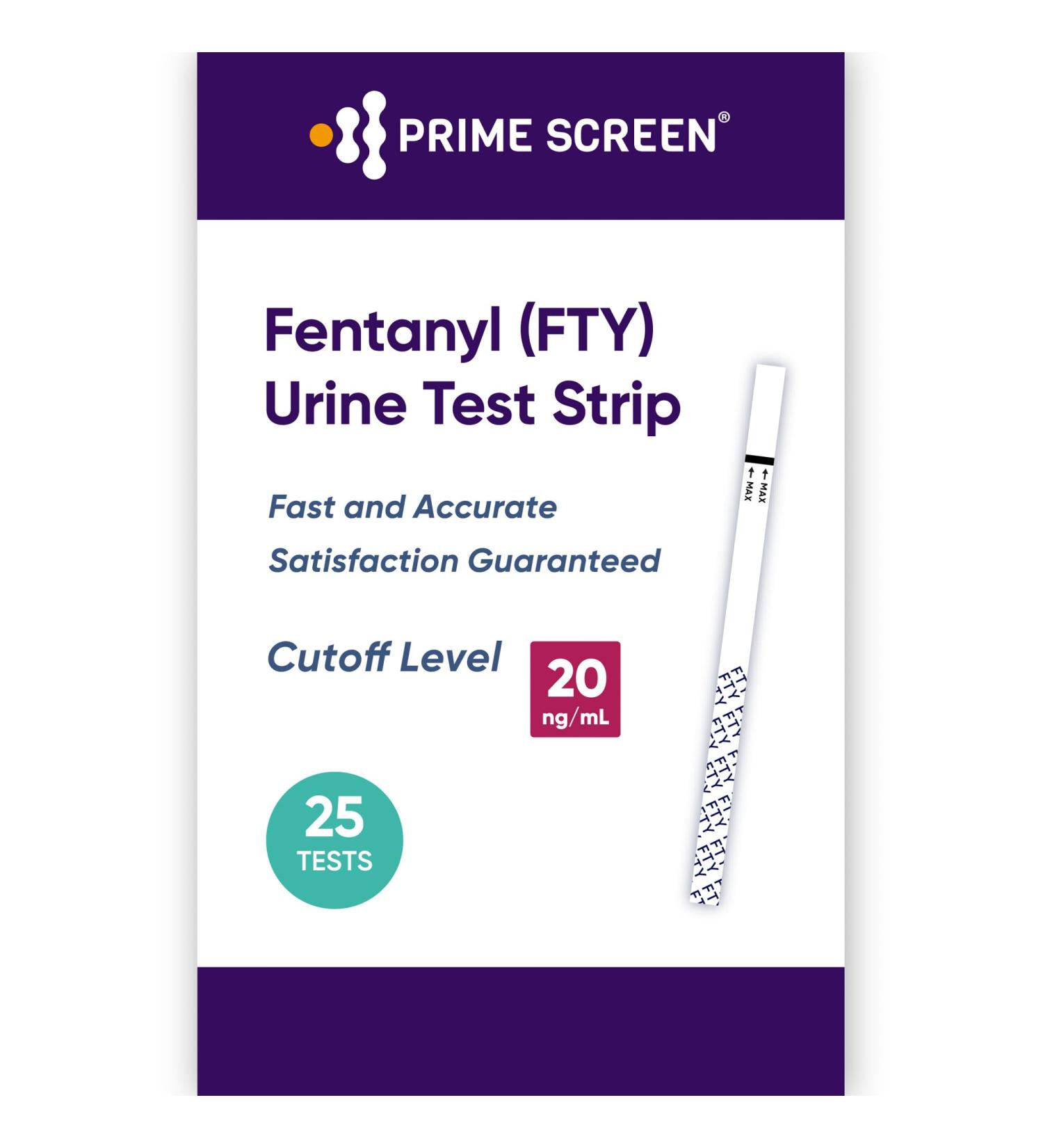 Prime Screen 25 Test Fentanyl Urine Test strips - Buy Online on GoSupps.com