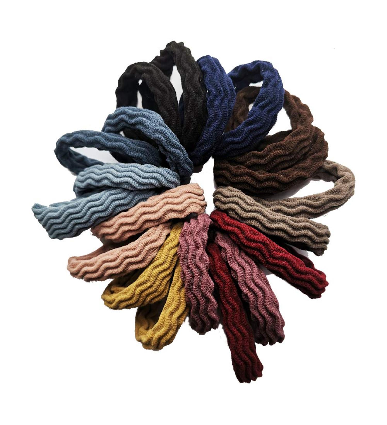 High Elastic Thick Hair Ties - 20 Pcs Ponytail Holders in Multiple Colors - Buy Online on GoSupps.com