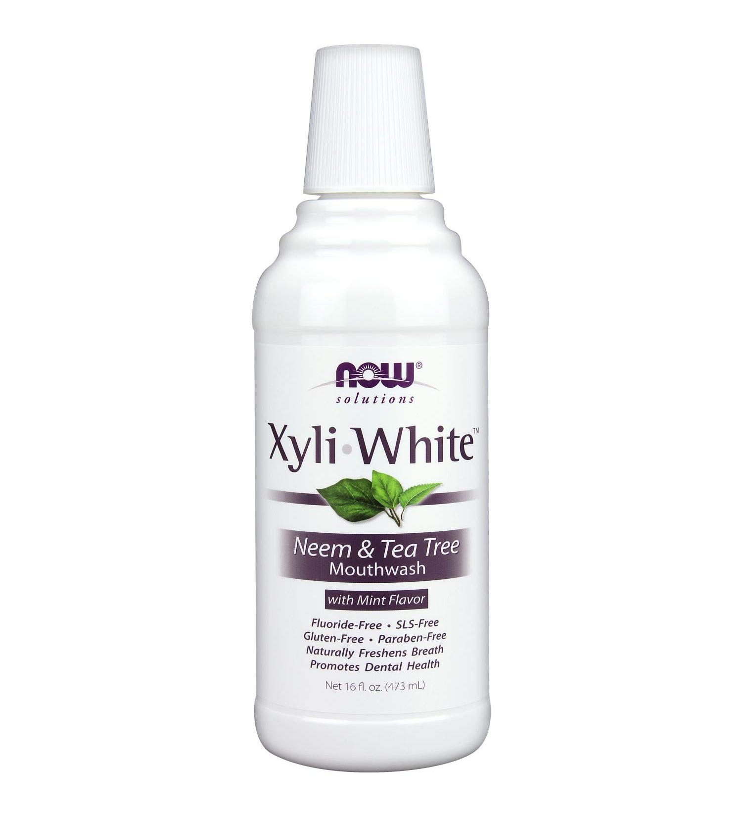 Now Foods Xyli-White Fluoride-Free Mouthwash with Neem & Tea Tree â€“ Mint Flavor 16 fl oz - Buy Online on GoSupps.com