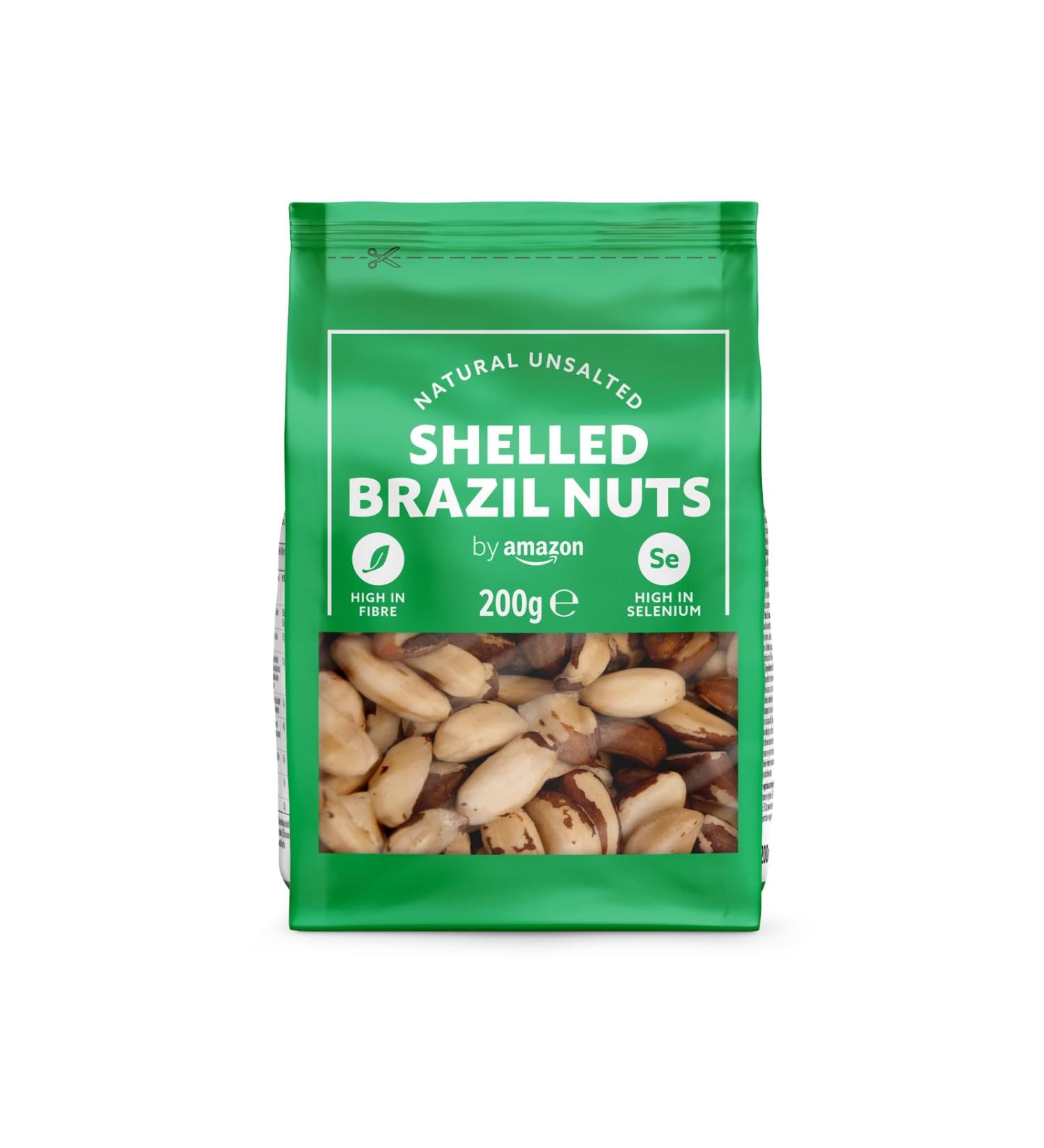 by Amazon Natural Unsalted Peeled Brazilian Nuts 200 g - Buy Online on GoSupps.com