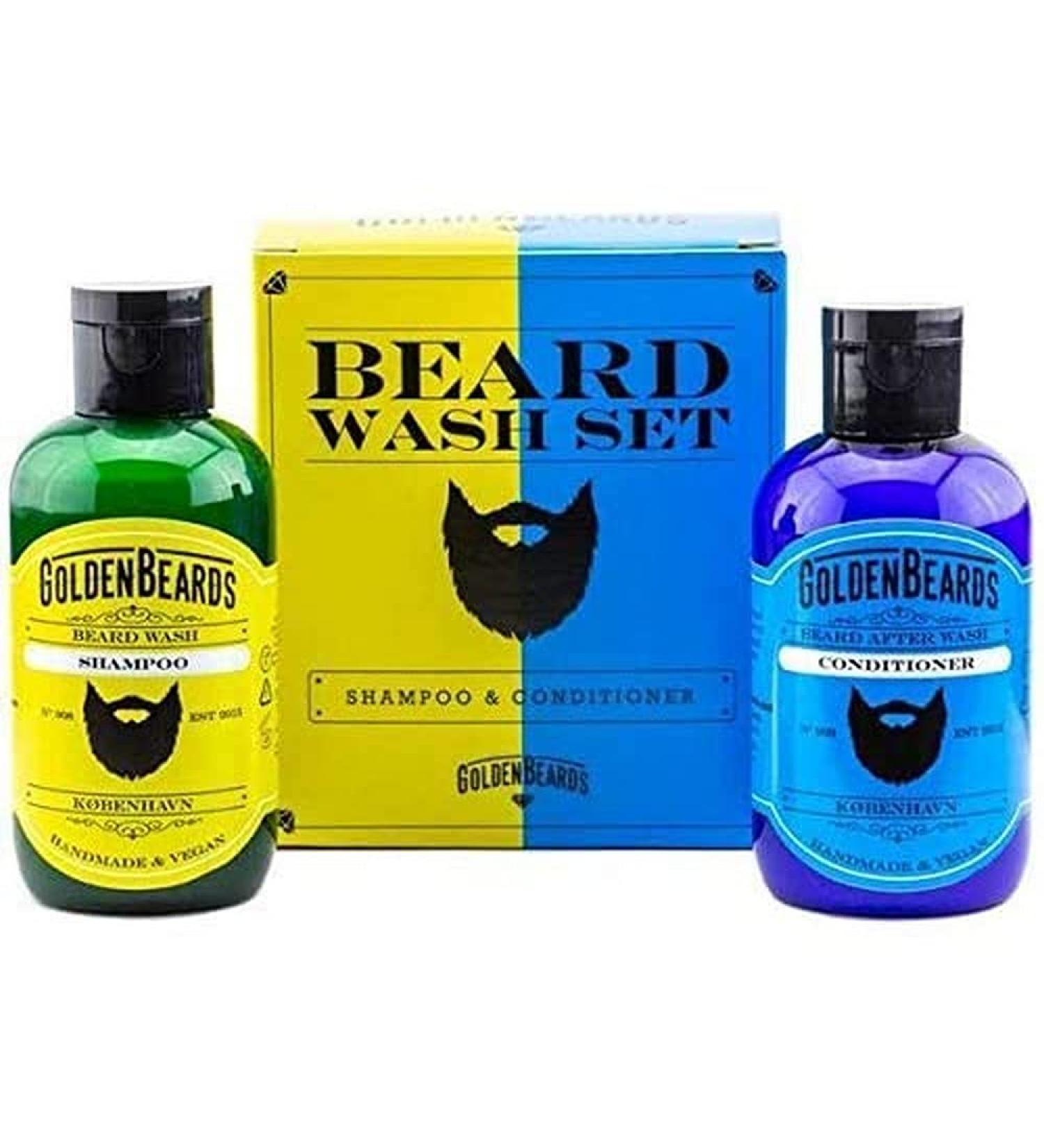 Beard Shampoo and Conditioner Set - Handmade in Denmark | 100ml Each for Perfect Beard Care - Buy Online on GoSupps.com
