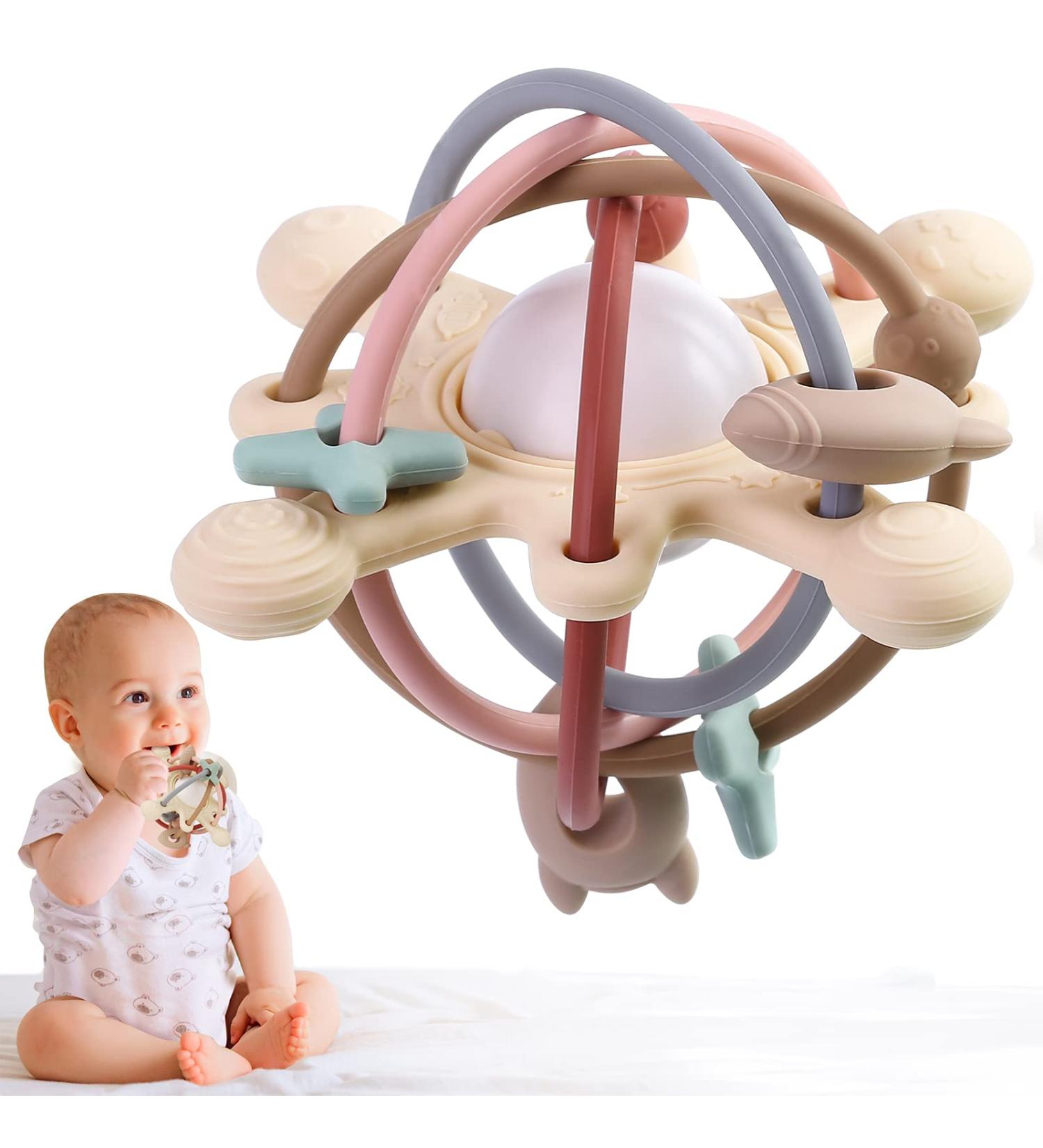 HHMY Teething Toys for Babies 3-36 Months | Soft Silicone Montessori Baby Toys | Chew & Rattle Teether for Toddlers | Sensory Gift for Boys & Girls - Buy Online on GoSupps.com
