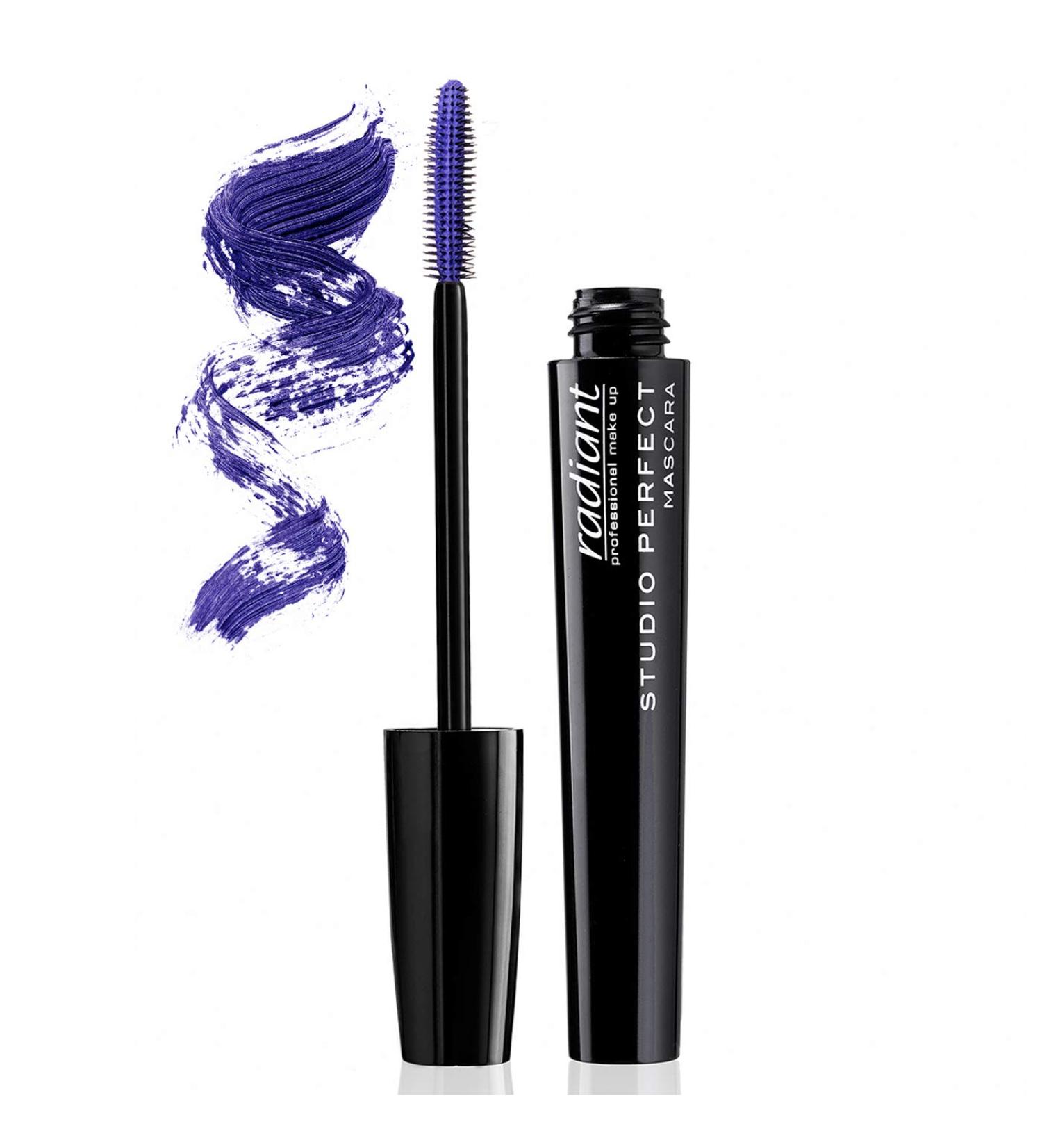 Radiant Professional Studio Volume Mascara 0.30 oz - Purple (03) | Silicone Brush, Natural Wax, Cruelty-Free, Lash Lengthening | Voluminous Lashes - Buy Online on GoSupps.com