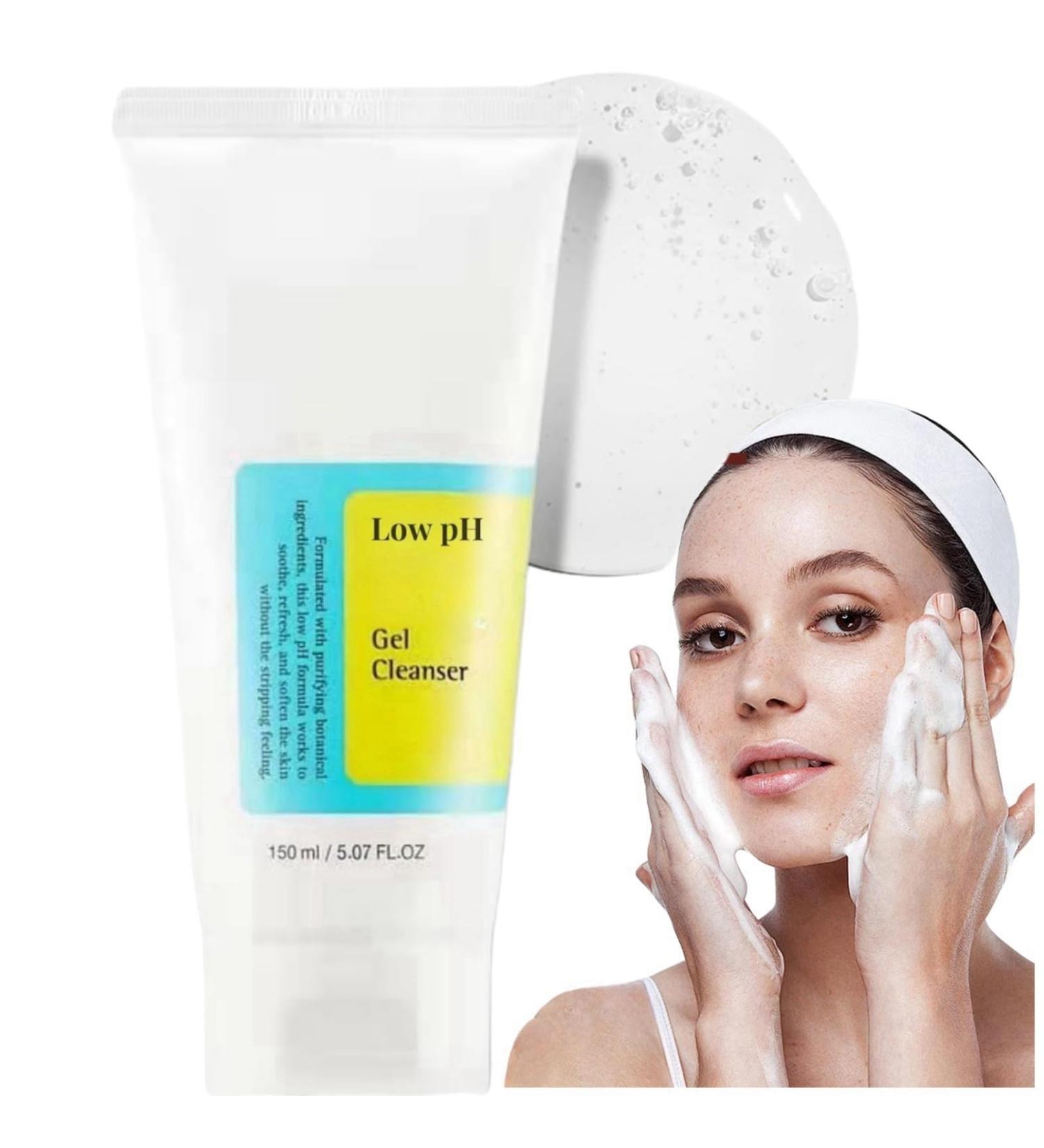 Low PH Gentle Cleanser Low PH Good Morning Gel Cleanser Exfoliating Face Wash Women Hydrating and Gentle Cleanser Deep Clean for Skincare 150ml - Buy Online on GoSupps.com