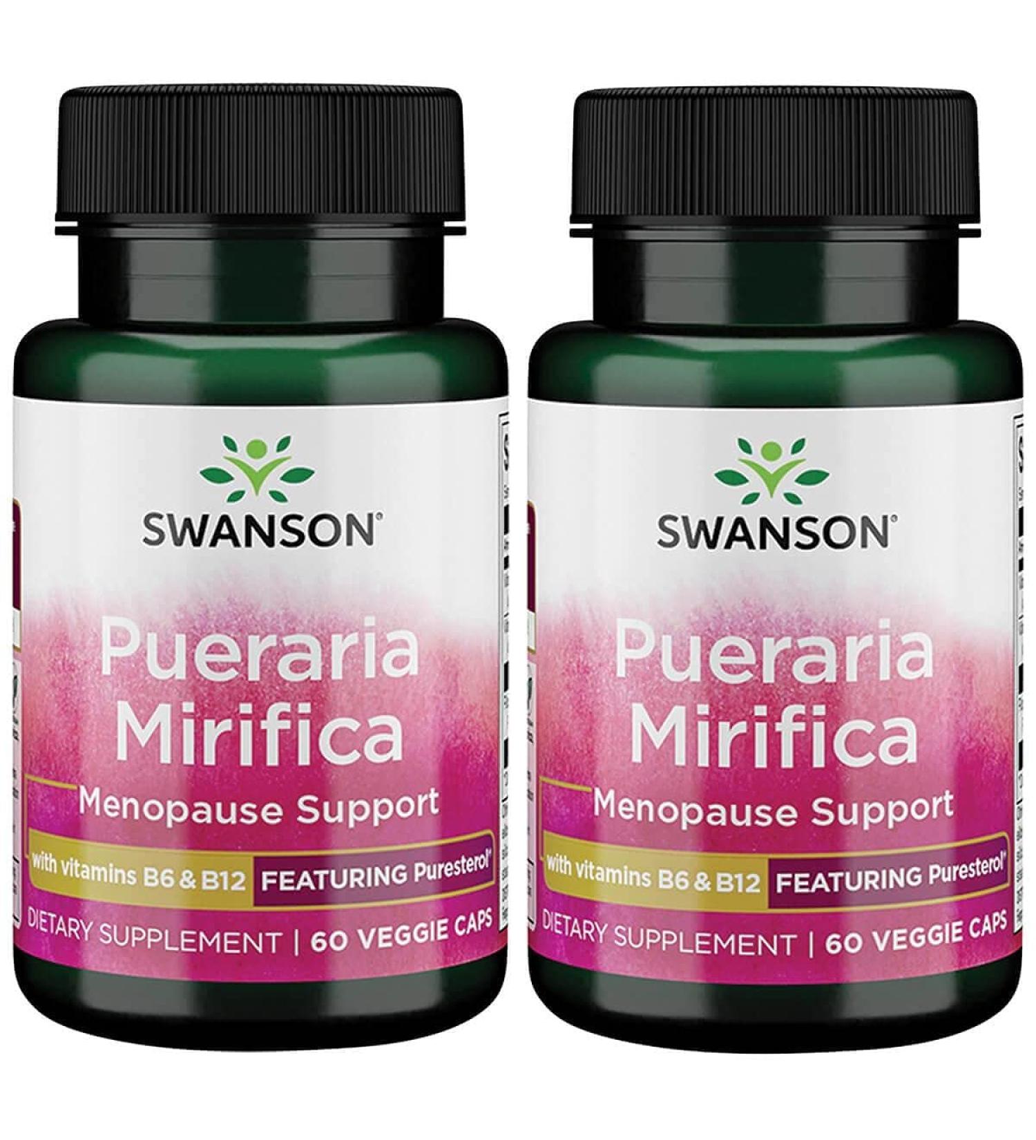 Buy Swanson Pueraria Mirifica with B6 & B12 - Puresterol 60 Veg Caps 2 Pack | International Shipping Available - Buy Online on GoSupps.com