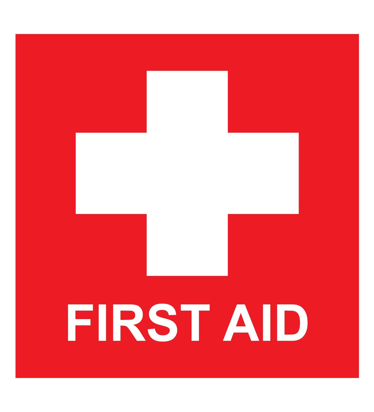 Emergency First Aid Sticker 4x4 Inches (4-Pack) - Water-Resistant First Aid Decal for Indoor & Outdoor Use - Buy Online on GoSupps.com