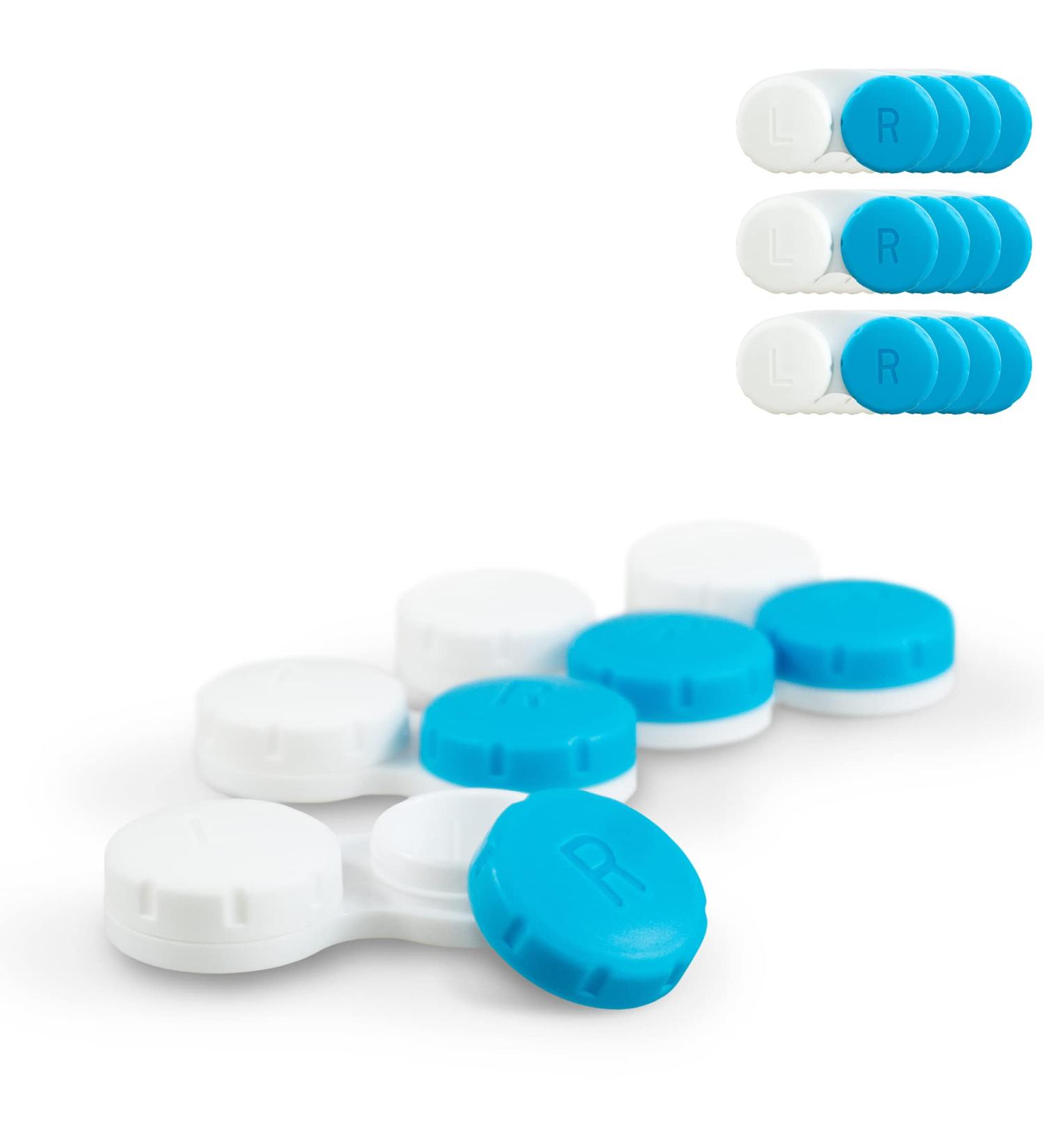 Buy Tampen Contact Lens Container Set - 12 Pieces for On-the-Go Hygiene | Year s Supply - Blue - Buy Online on GoSupps.com