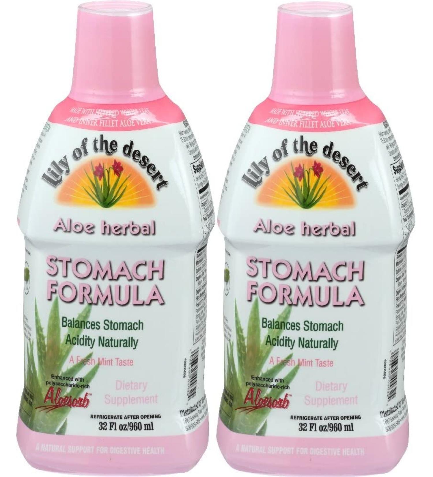 Lily Of The Desert Aloe Herbal Stomach Formula 32 Fluid Ounce - Pack of 2 32 Fl Oz (Pack of 2) - Buy Online on GoSupps.com