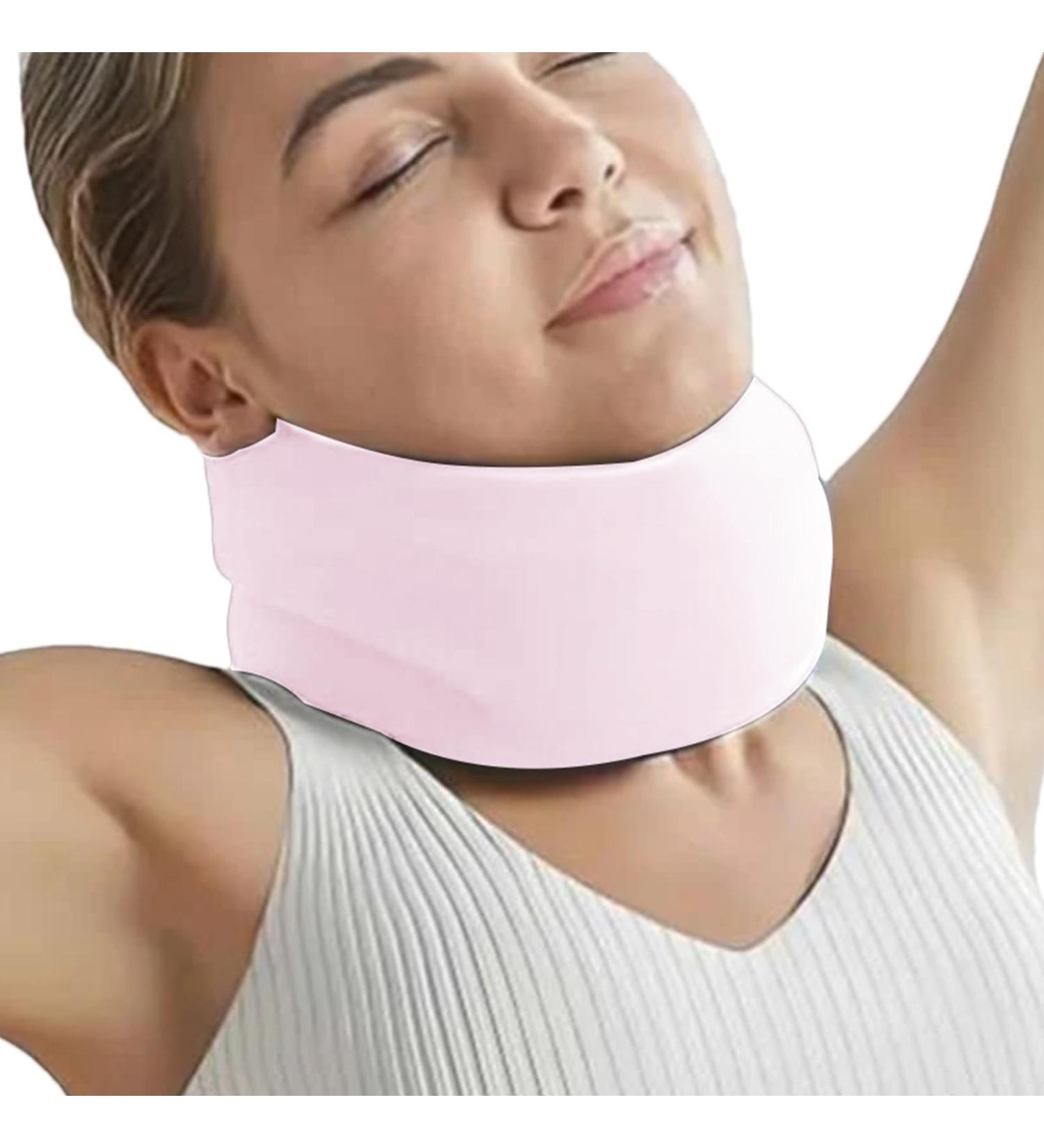 Muflydo Neck Brace Cervical Collar Adjustable Foam Neck Wraps Soft Neck Support Brace for Sleeping Aligns & Stabilizes Vertebrae Ensures Stability for Women & Men Pink M - Buy Online on GoSupps.com