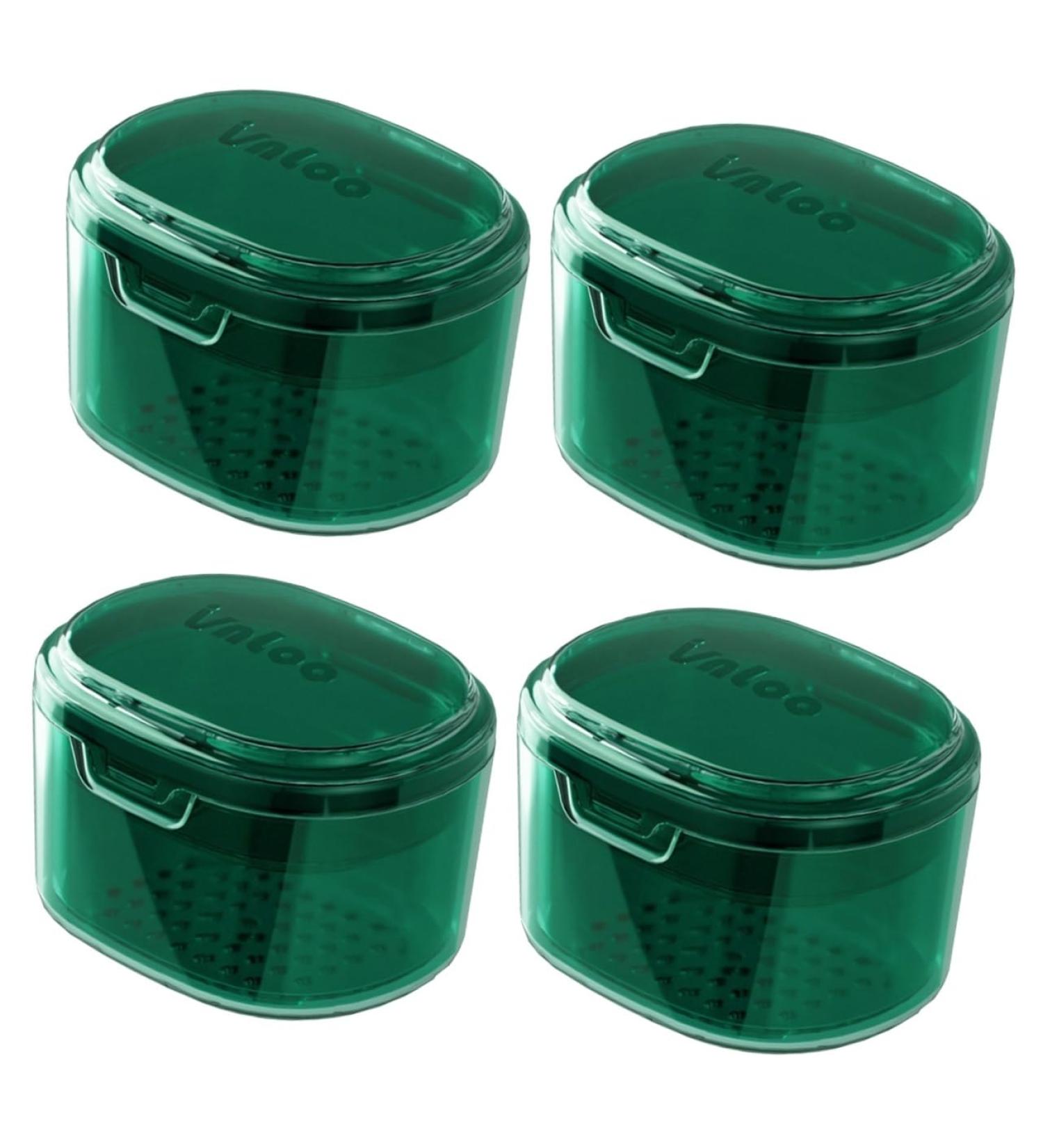 Minkissy 4-Piece Retainer Storage Box Set | Travel Prosthesis Case | Dental Kit for Mouth Care Tools & Partial Dentures - Buy Online on GoSupps.com