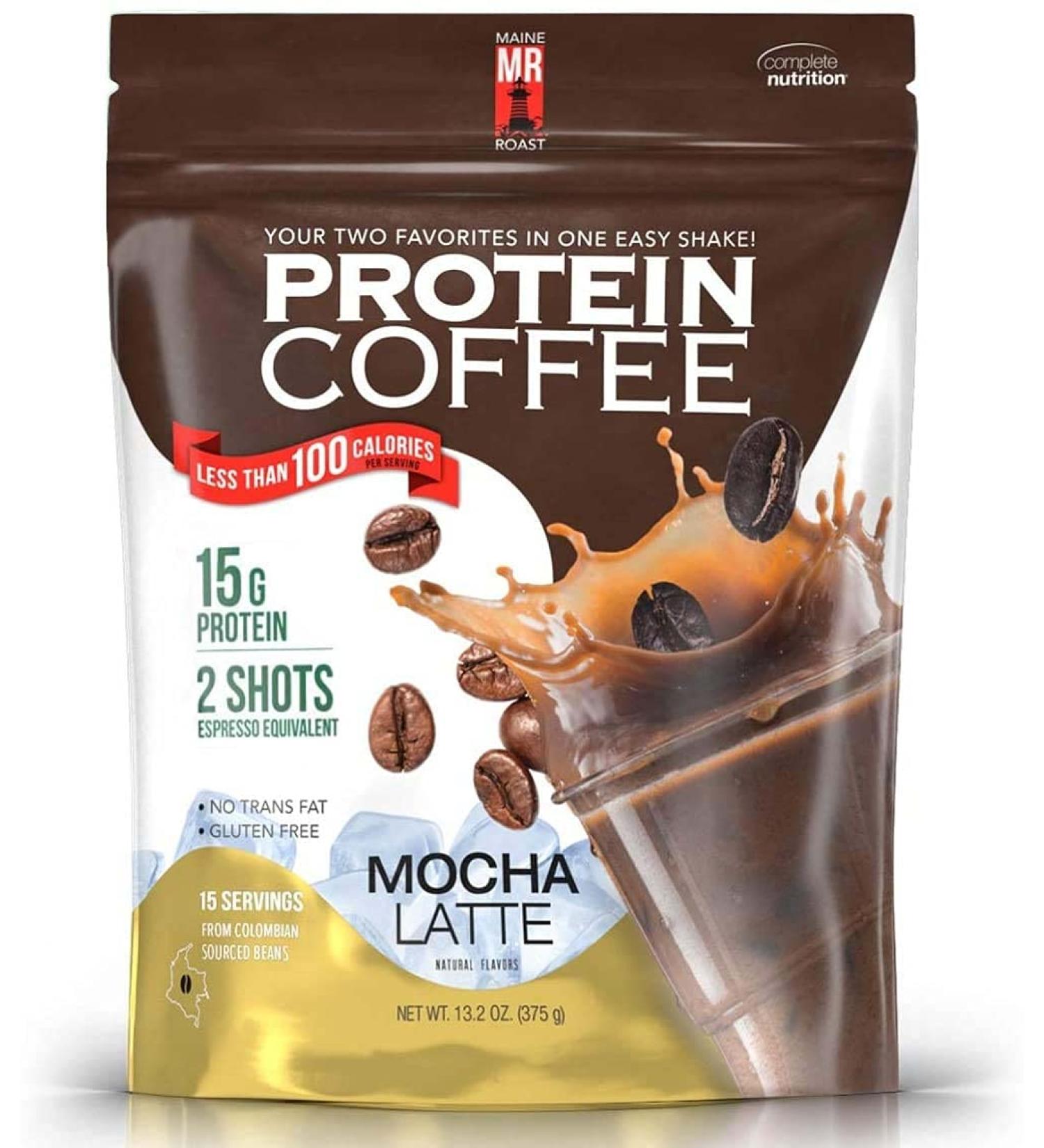 Maine Roast Mocha Latte Iced Coffee - 15g Protein, 2g Carbs, Keto Friendly | All Natural, Zero Sugar Espresso Drink (15 Servings) - Buy Online on GoSupps.com