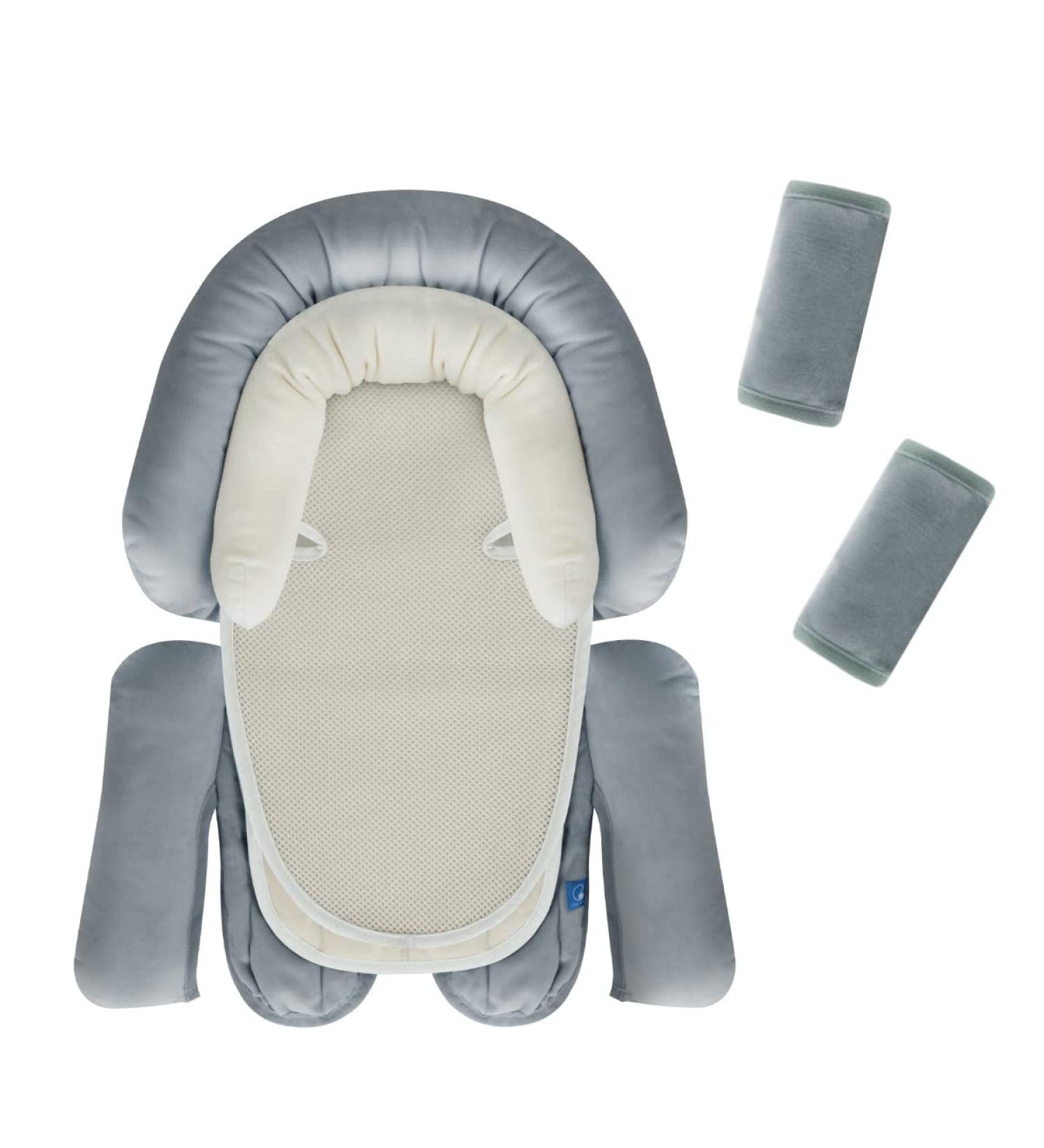 INFANZIA 3-in-1 Head & Body Supports for Baby Newborn Infants, Grey - Perfect for All Seasons - Buy Online on GoSupps.com