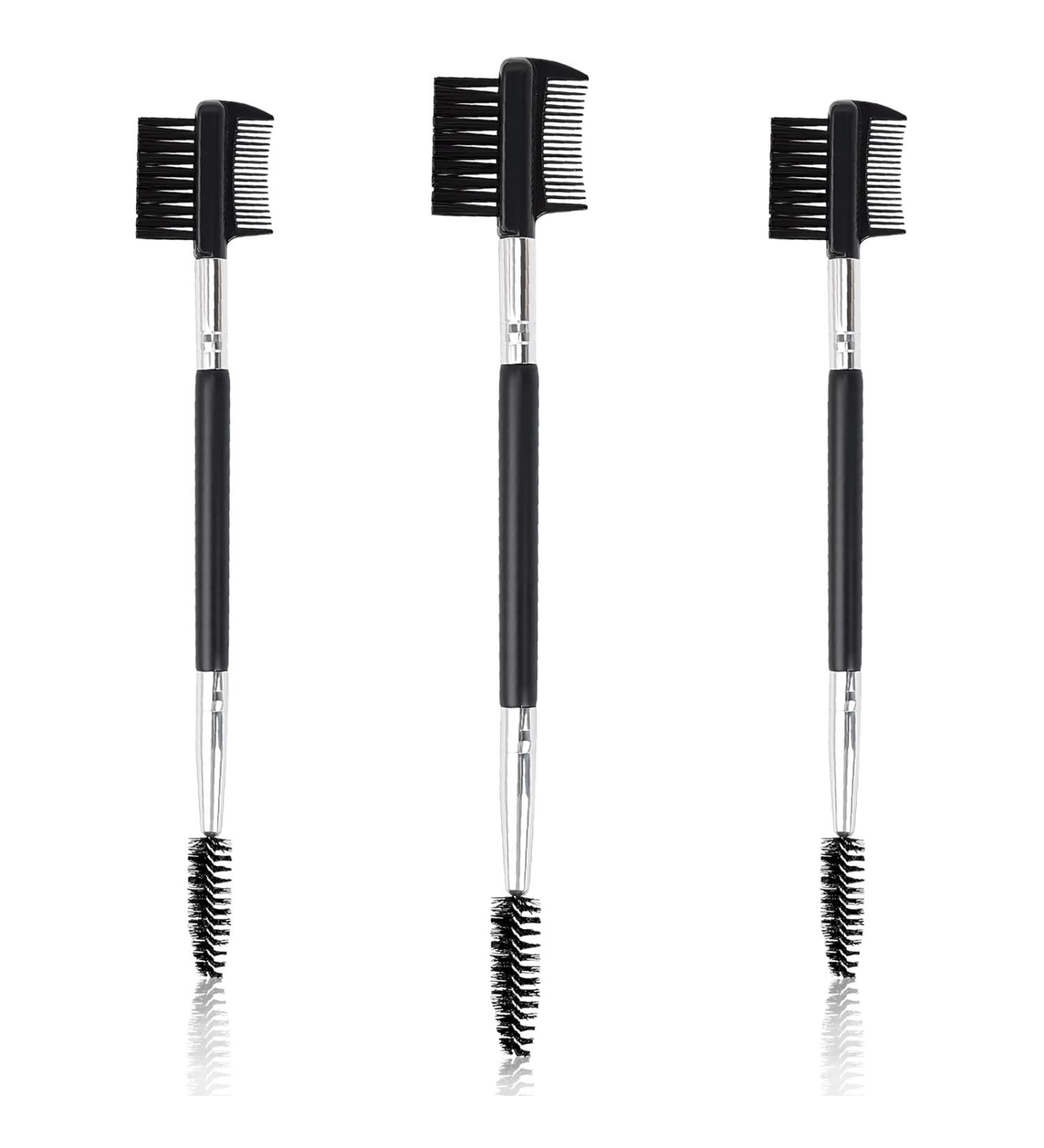 3-Head Eyebrow & Eyelash Shaper | Double-Headed Brush Tool for Lash Separation Mascara Clump Removal & Brow Grooming - Perfect Makeup Accessory for Flawless Eyebrows & Lashes - Buy Online on GoSupps.com