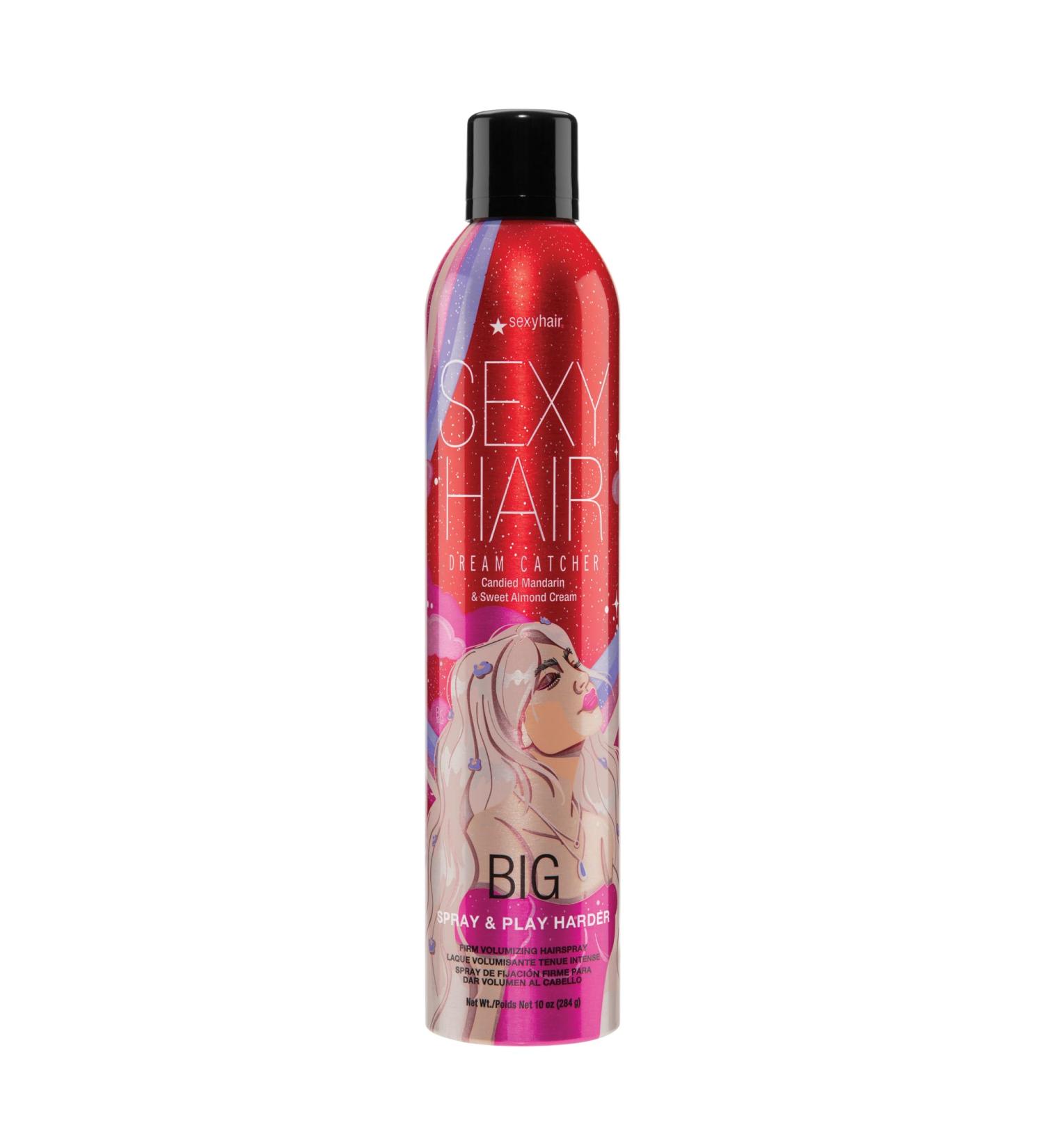 SexyHair Big Spray & Play Harder Firm Volumizing Hairspray | All Day Hold and Shine | Up to 72 Hour Humidity Resistance Spray & Play Harder | 10 fl oz (Dream Catcher) - Buy Online on GoSupps.com