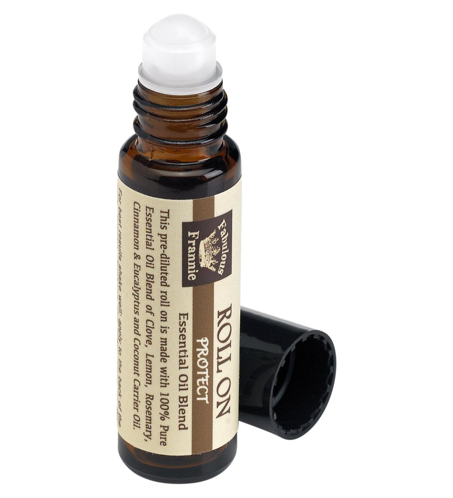 Fabulous Frannie Protect Pre-Diluted Essential Oil Blend Roll-On (Comparable to Young Living's Thieves blend) made with Cinnamon Clove Eucalyptus Rosemary and Lemon 10ml