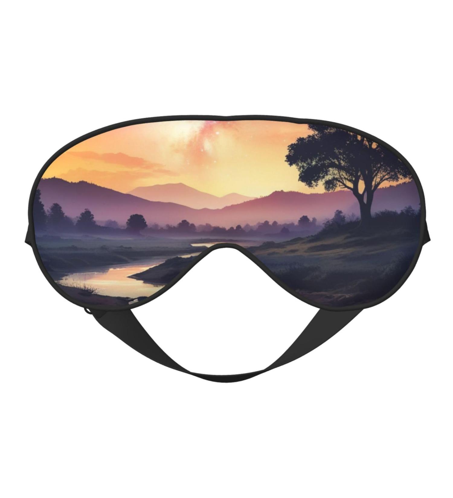 Soft Galaxy Universe Eye Mask | Adjustable Sleep Masks | Light Blocking & Breathable | Double-Sided Black - Buy Online on GoSupps.com