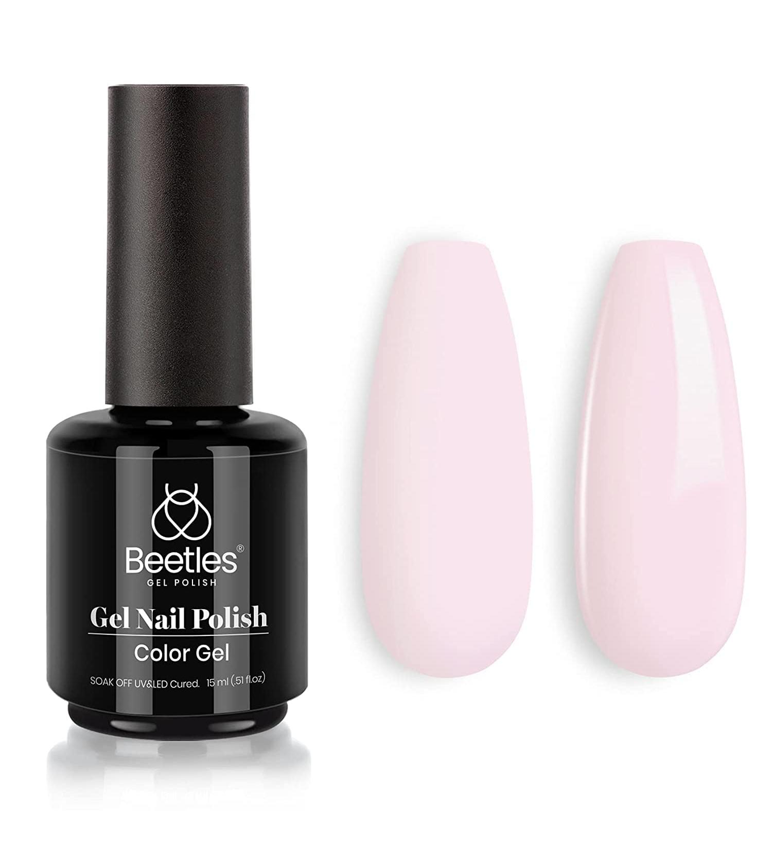 Barely Pink Beetles Gel Polish 15ml | Soak Off LED Nail Lamp Gel for Manicure | DIY Home Solid Gel for Nail Art | Pink Christmas Decor 3001-Barely Pink - Buy Online on GoSupps.com