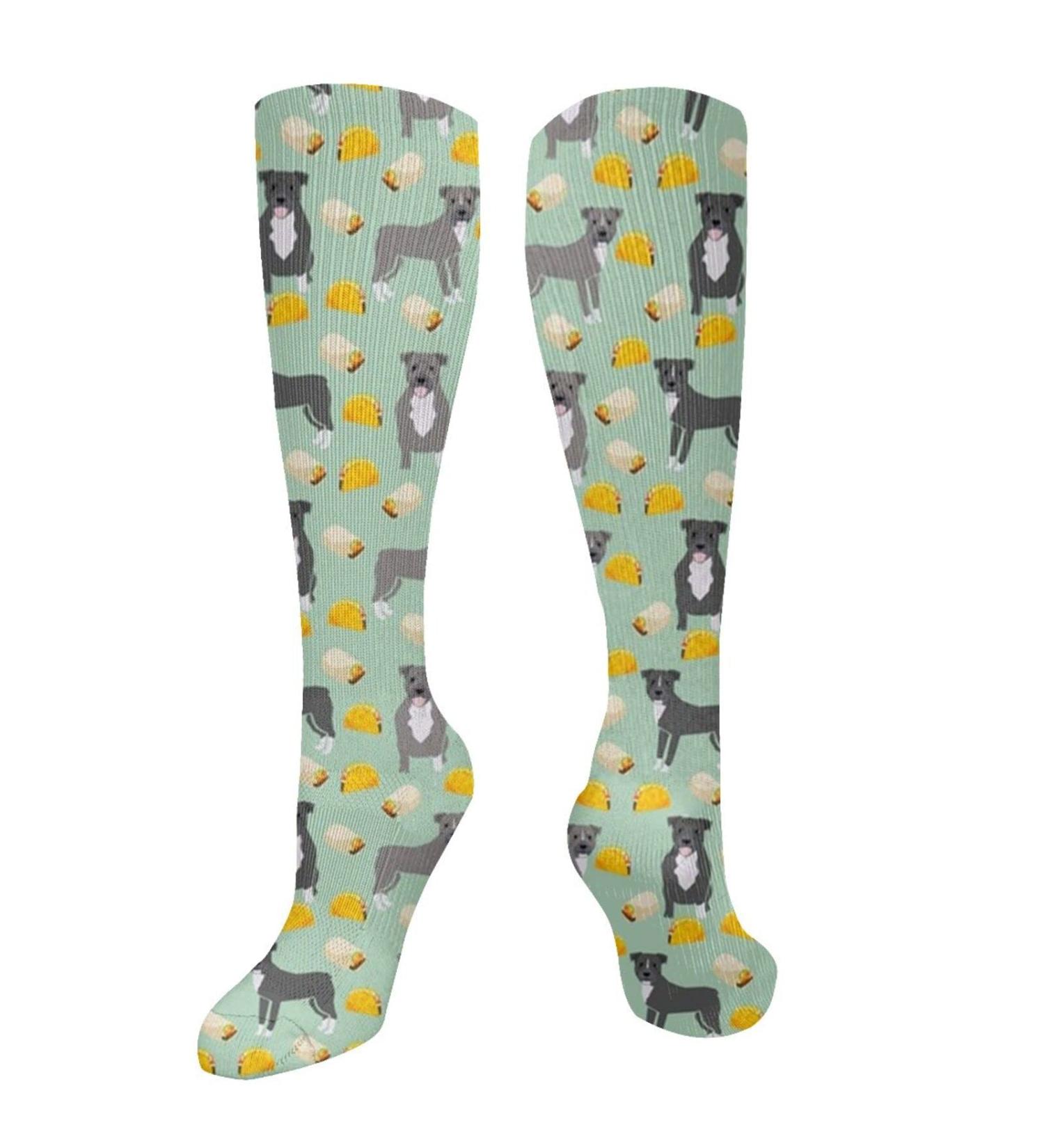 Pitbull Taco Compression Socks for Men & Women - 15-20 mmHg Circulation Support for Running & Cycling - Buy Online on GoSupps.com