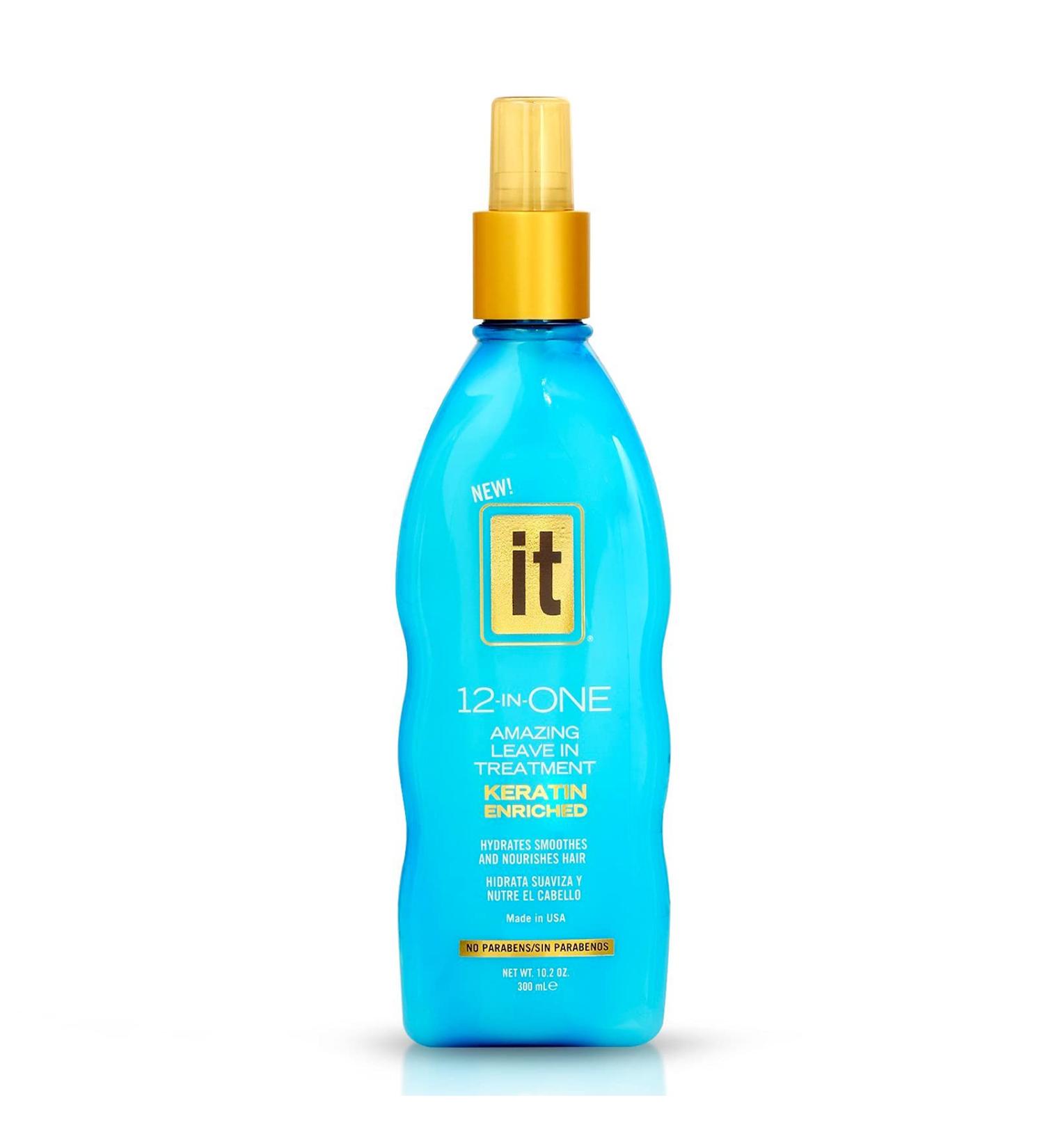 IT 12-in-One Leave-In Hair Treatment Spray with Keratin & Borage Oil - Hydrate, Smooth, & Strengthen - 10.2 Fl Oz - Buy Online on GoSupps.com