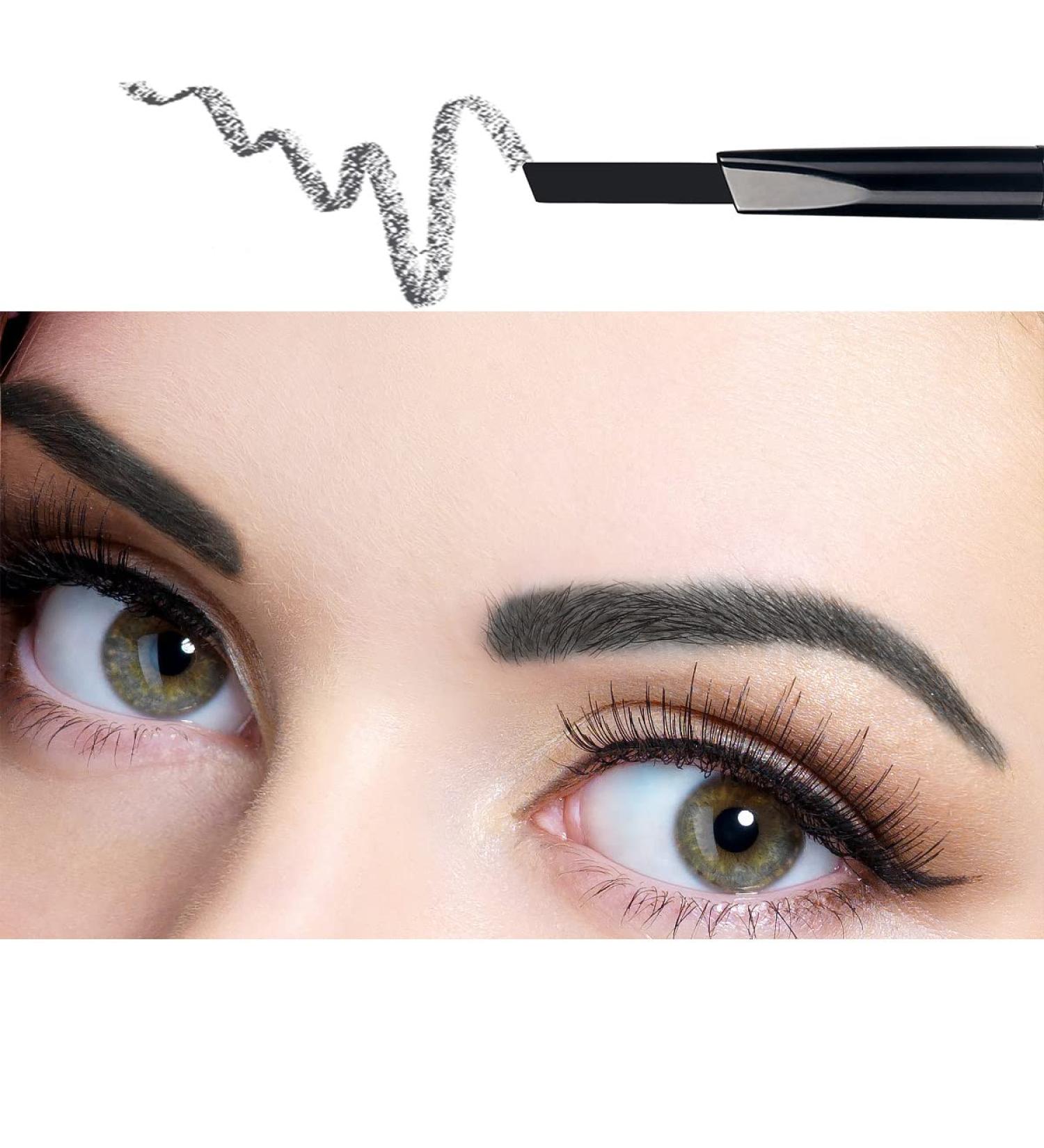 Anifer Waterproof Eyebrow Pencil - Retractable Dual-End Makeup in Black | Long-lasting & Smudge-proof - Buy Online on GoSupps.com