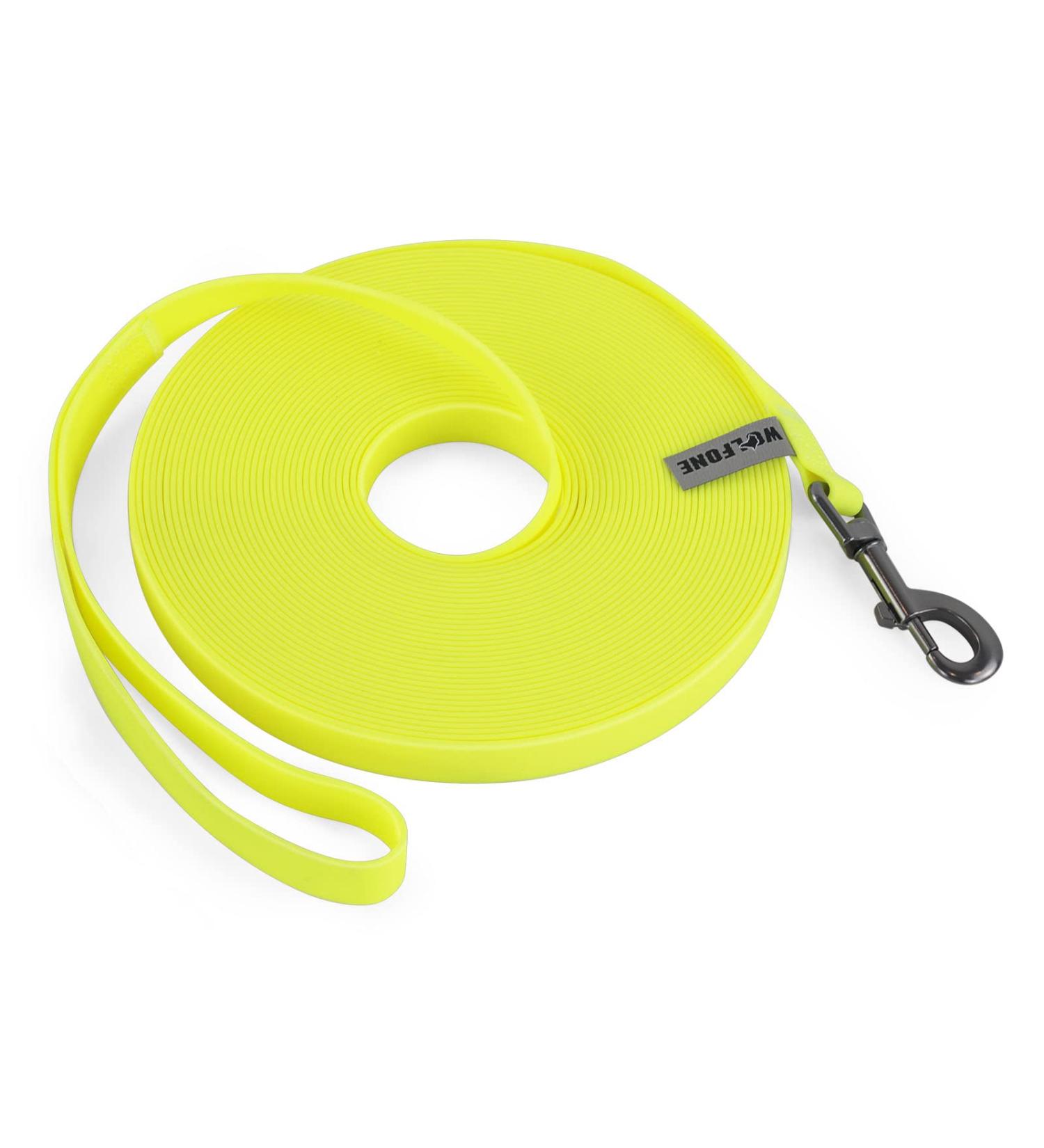 Wolfone 3m Yellow Tow Lines for Dogs - Waterproof Durable Training Leash for Recall Swimming Camping & Walks - Buy Online on GoSupps.com