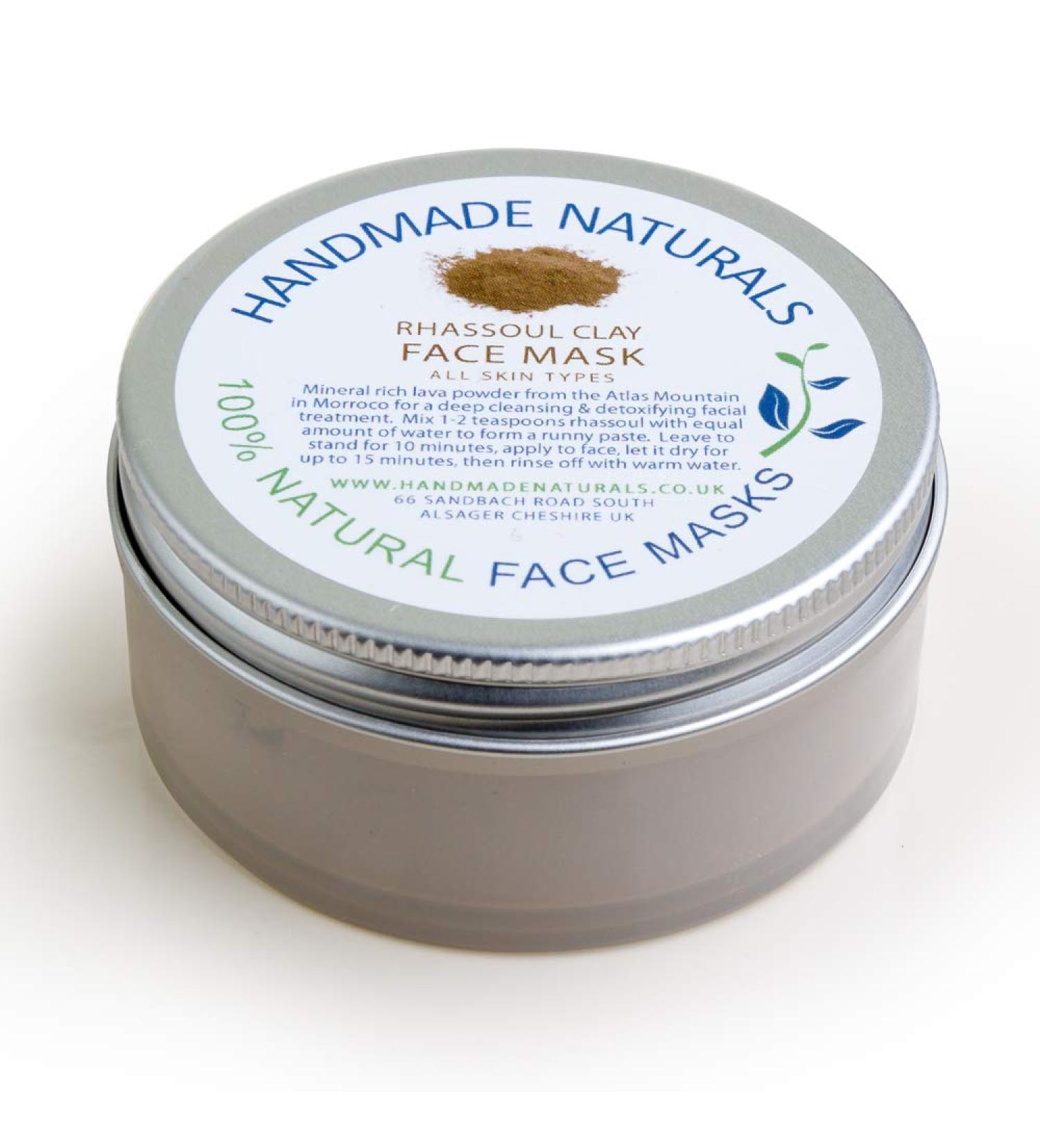 Handmade Naturals Face Mask - Authentic Moroccan Rhassoul Clay for Glowing Skin - Buy Online on GoSupps.com