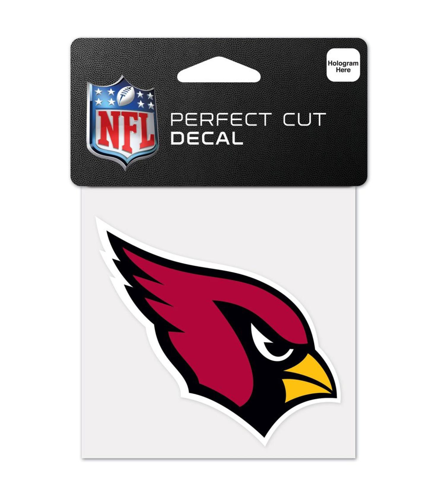 NFL Arizona Cardinals 63035011 Perfect Cut Color Decal 4" x 4" Black One Size