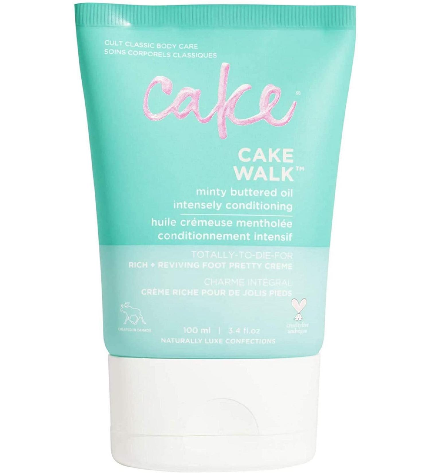 Cake Beauty Walk Triplemint Foot Creme 3.4 fl oz - Moisturizing and Refreshing Formula - Buy Online on GoSupps.com