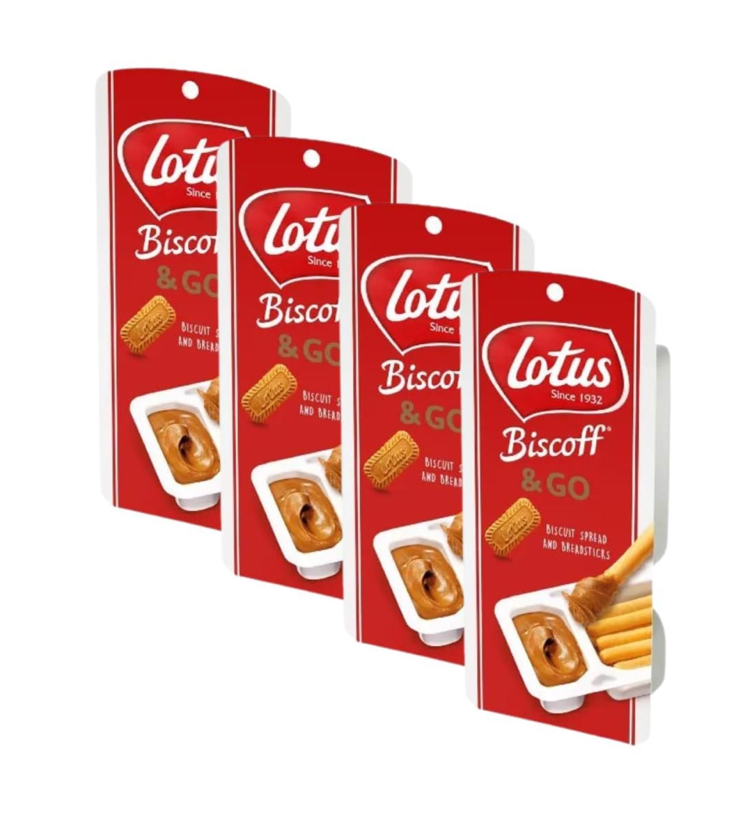 Biscuit Spread Breadstick Bundle Consisting of Lotus Biscoff and Go 45g (4 Pack)