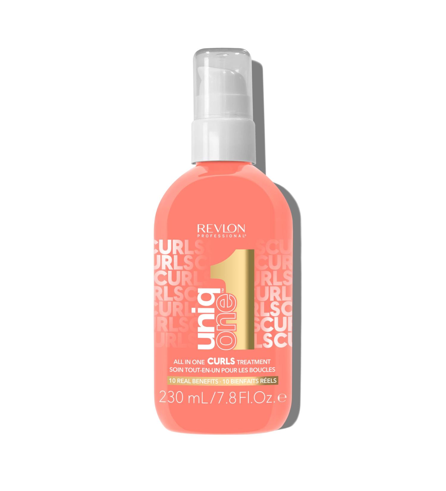 Revlon Professional Uniqone Curly Hair Leave-in Treatment 230ml | Vegan Multi-Benefit Cream for Curly Wavy & Kinky Hair | International Shipping Available - Buy Online on GoSupps.com