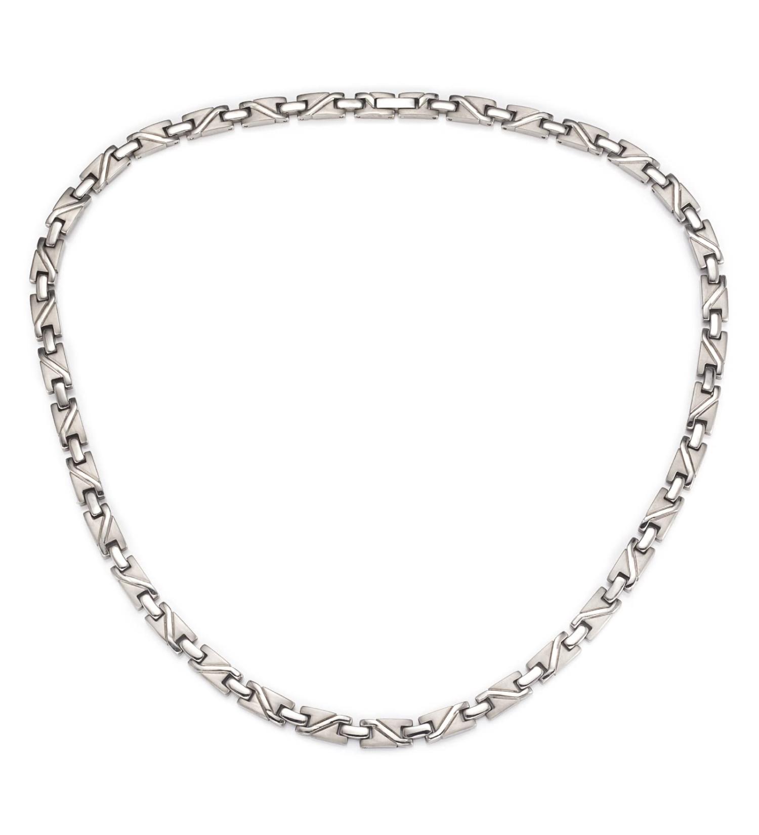 Magnetic Necklace for Men & Women | Pure Titanium Fashion Jewelry - Silver Gift - Buy Online on GoSupps.com