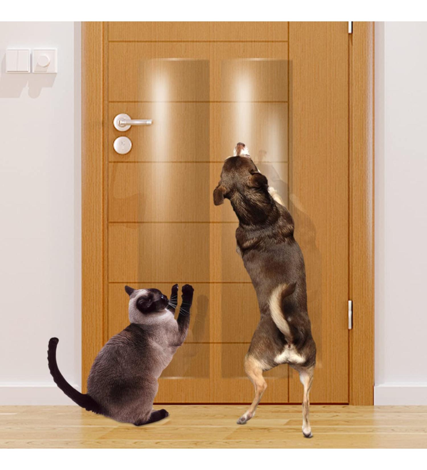 Clear Premium Heavy Duty Door Scratch Protector | Large Vinyl Guard for Furniture & Walls | Protect Your Door from Dog Scratching - Buy Online on GoSupps.com