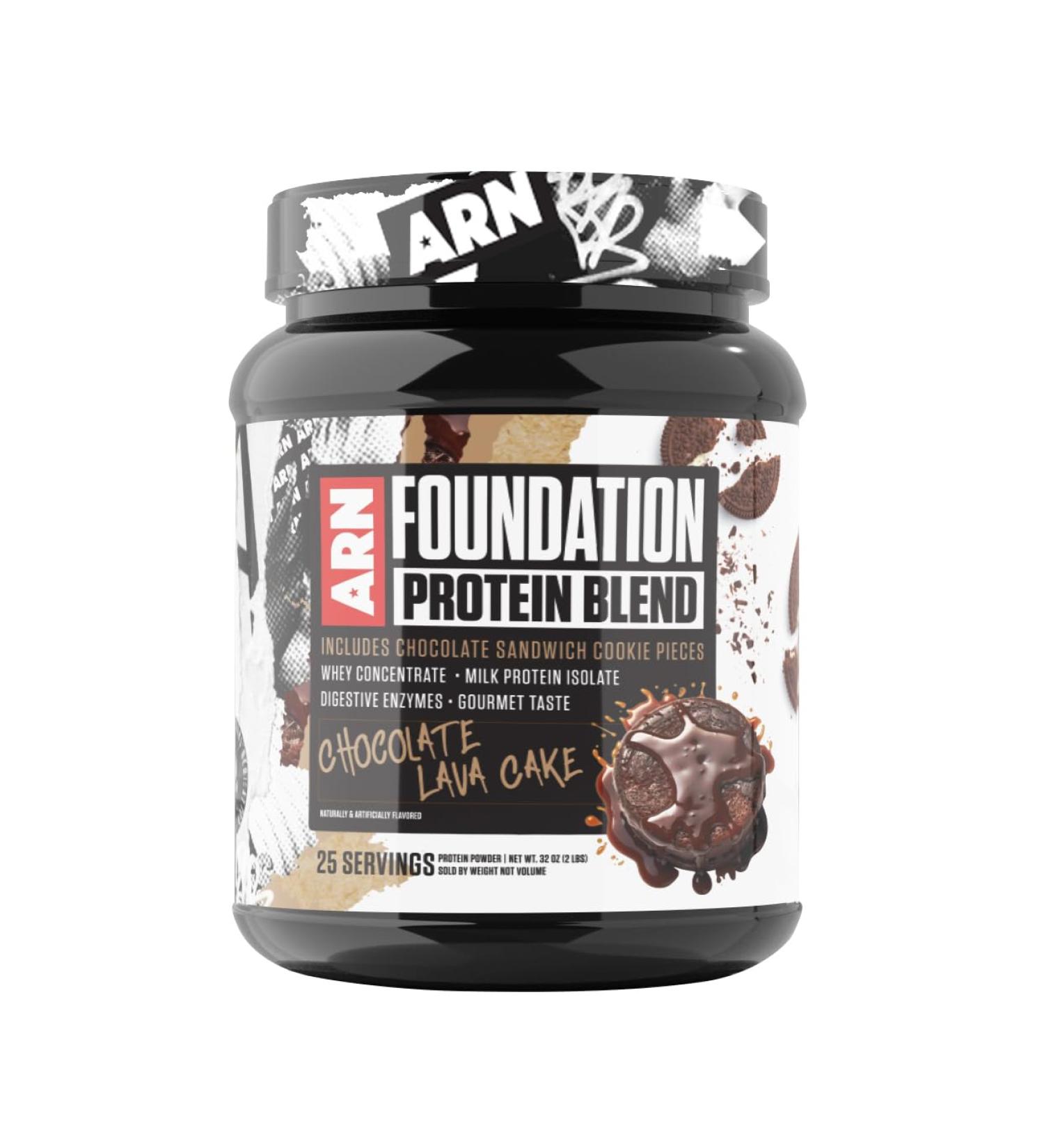 Arms Race Nutrition | ARN | Foundation Protein Blend (2 Pounds Chocolate Lava Cake) Chocolate Lava Cake 2 Pound (Pack of 1) - Buy Online on GoSupps.com